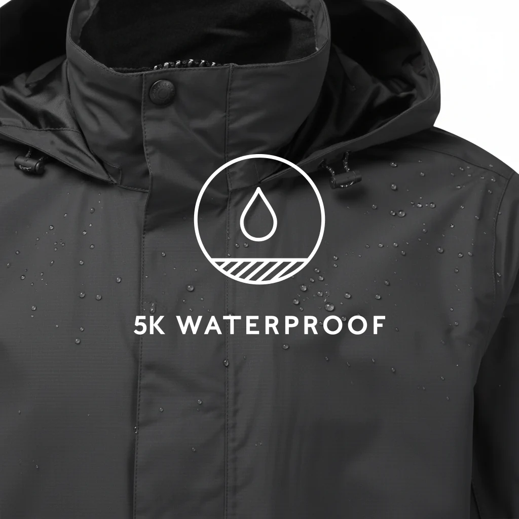 Airton Mens Waterproof Jacket - Black - Image 6