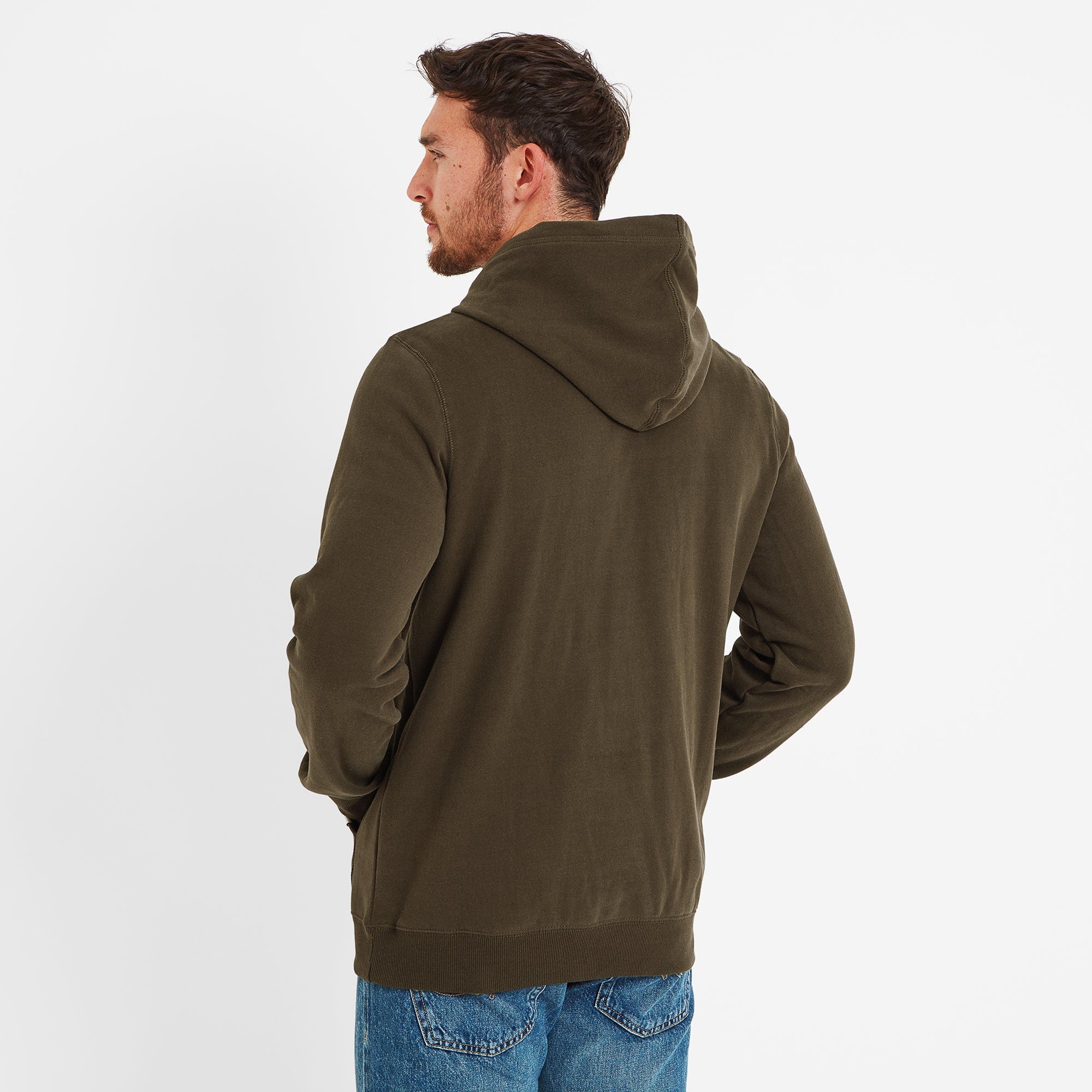 Akerman Mens Supersoft Hoody - Dark Khaki - Image 3