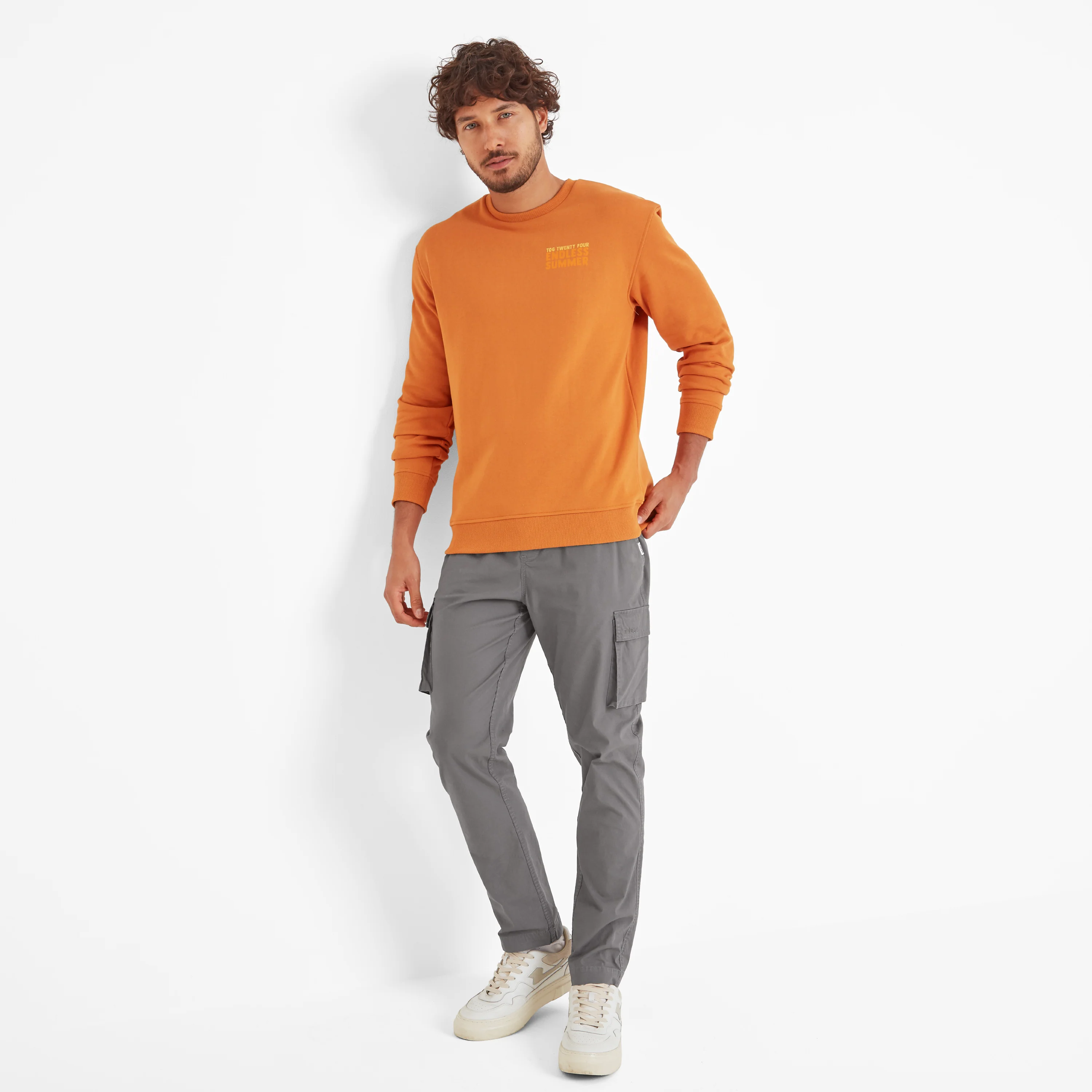 Alaric Mens Supersoft Sweatshirt - Warm Sand - Image 3