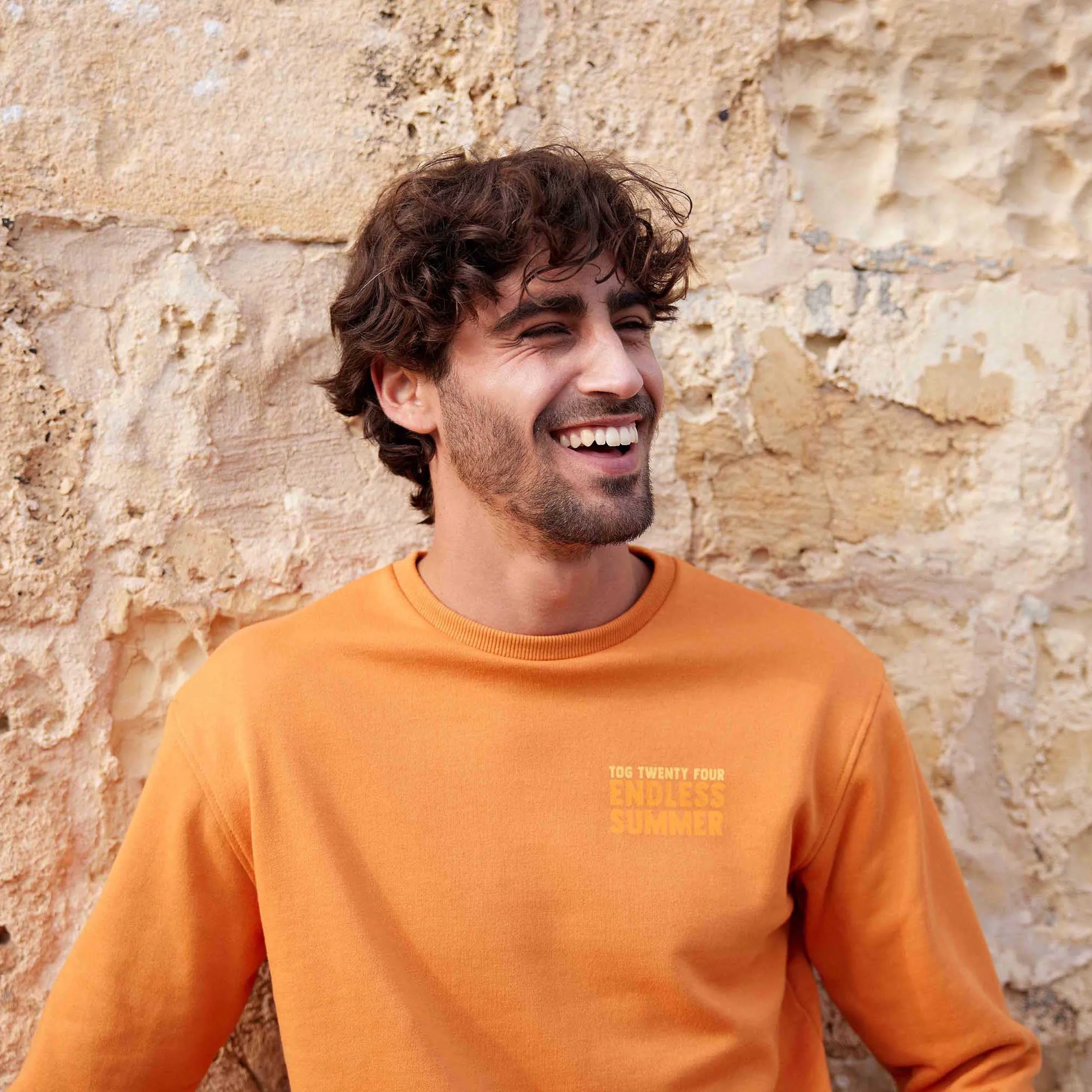 Alaric Mens Supersoft Sweatshirt - Warm Sand - Image 4