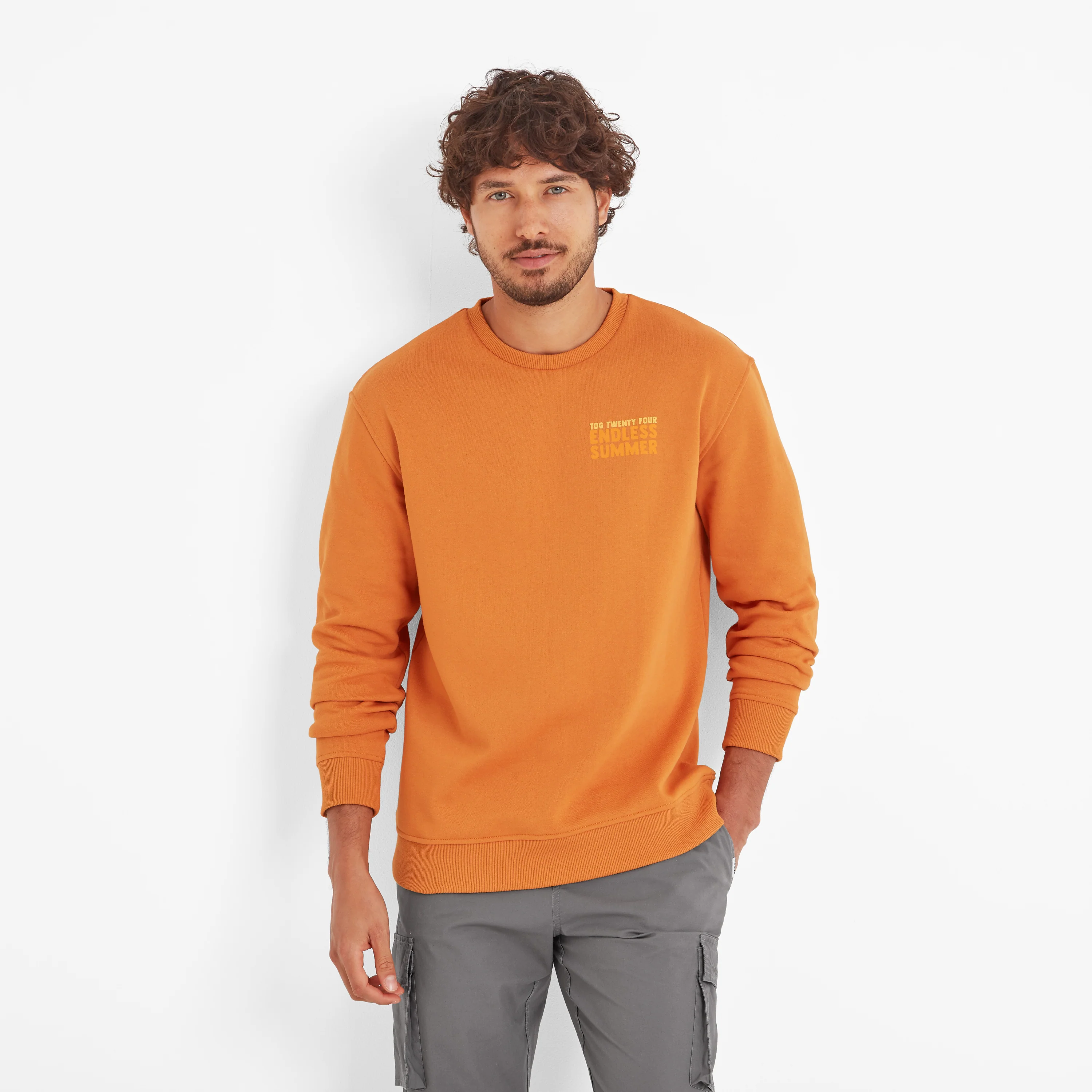 Alaric Mens Supersoft Sweatshirt - Warm Sand - Image 5