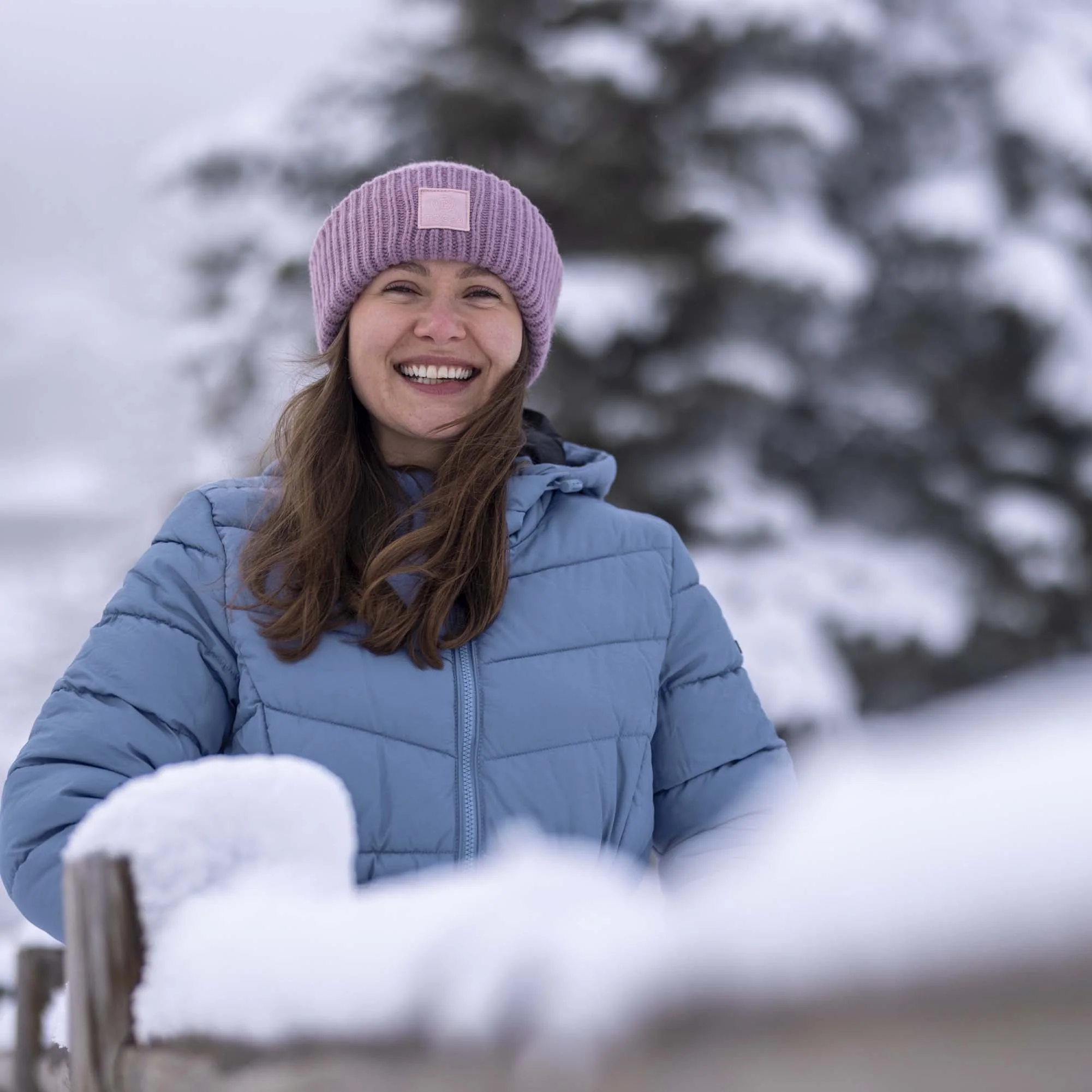 Anthorn Womens Padded Parka - Misty Blue - Image 6