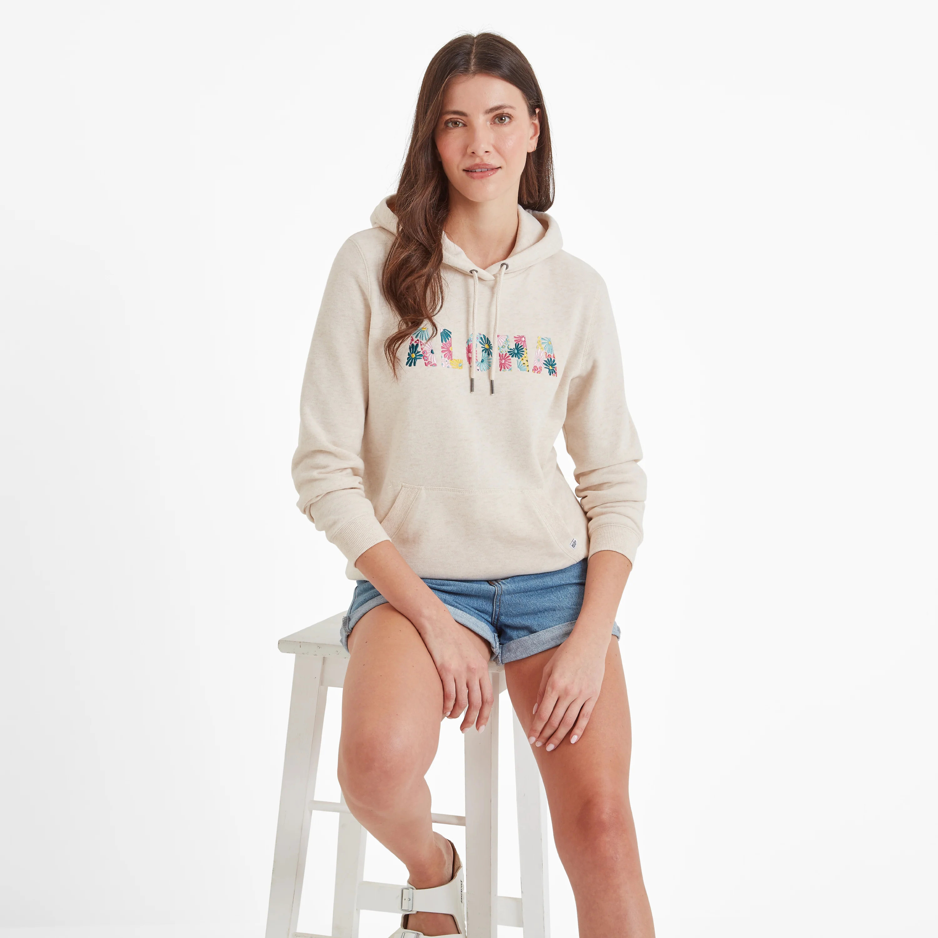 Arizona Womens Supersoft Hoody - Ecru Marl - Image 4