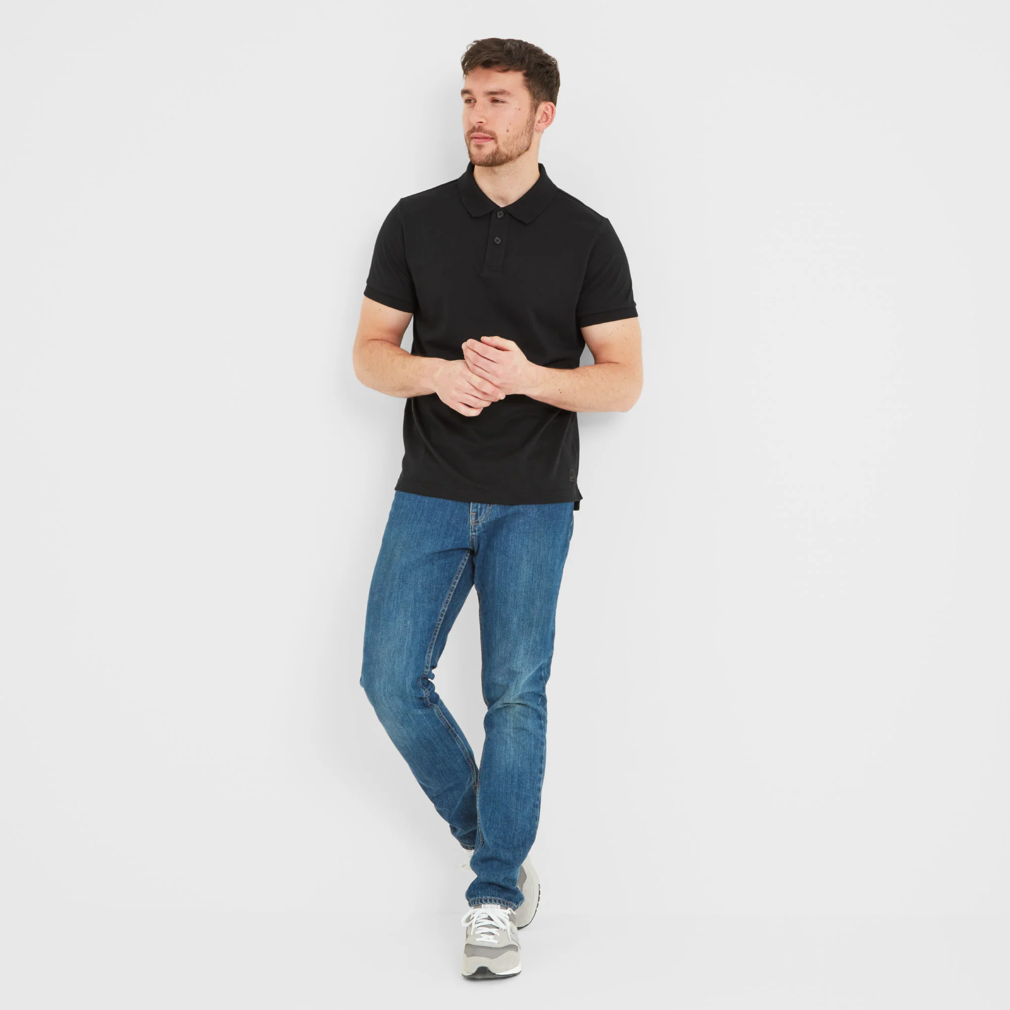 Bower Mens Polo Shirt - Black - Image 4