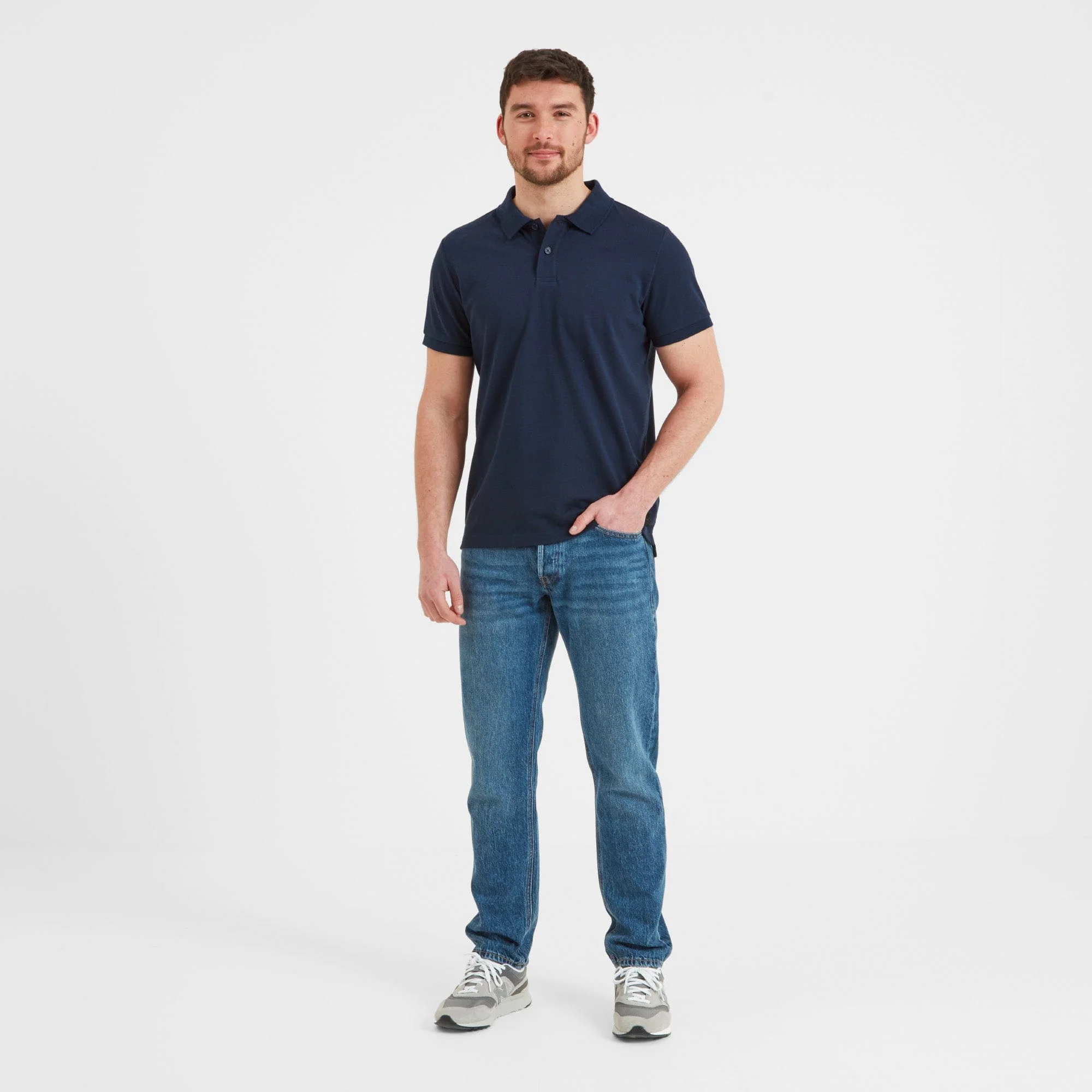 Bower Mens Polo Shirt - Navy - Image 4