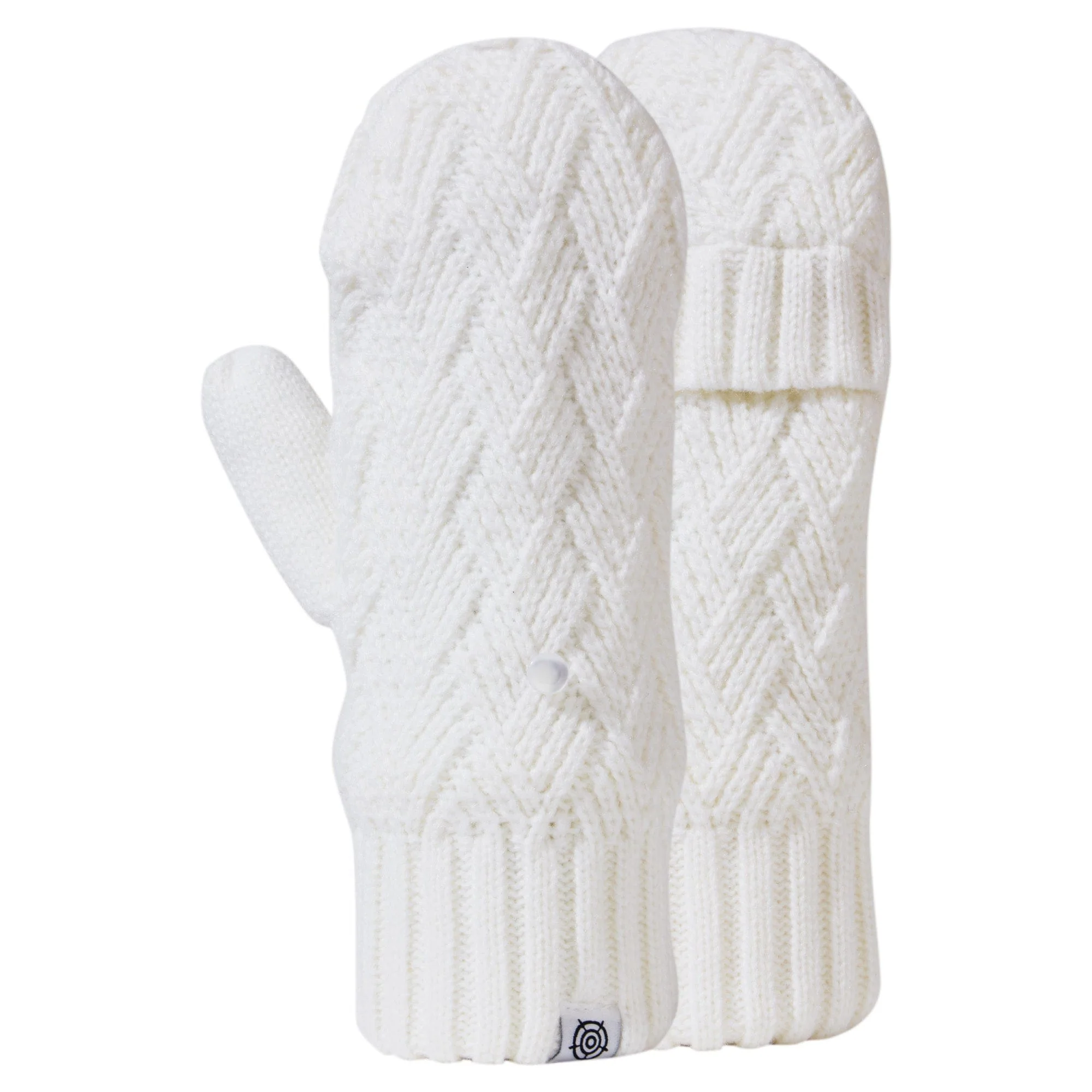 Britton Lined Mittens - Off White - Image 3
