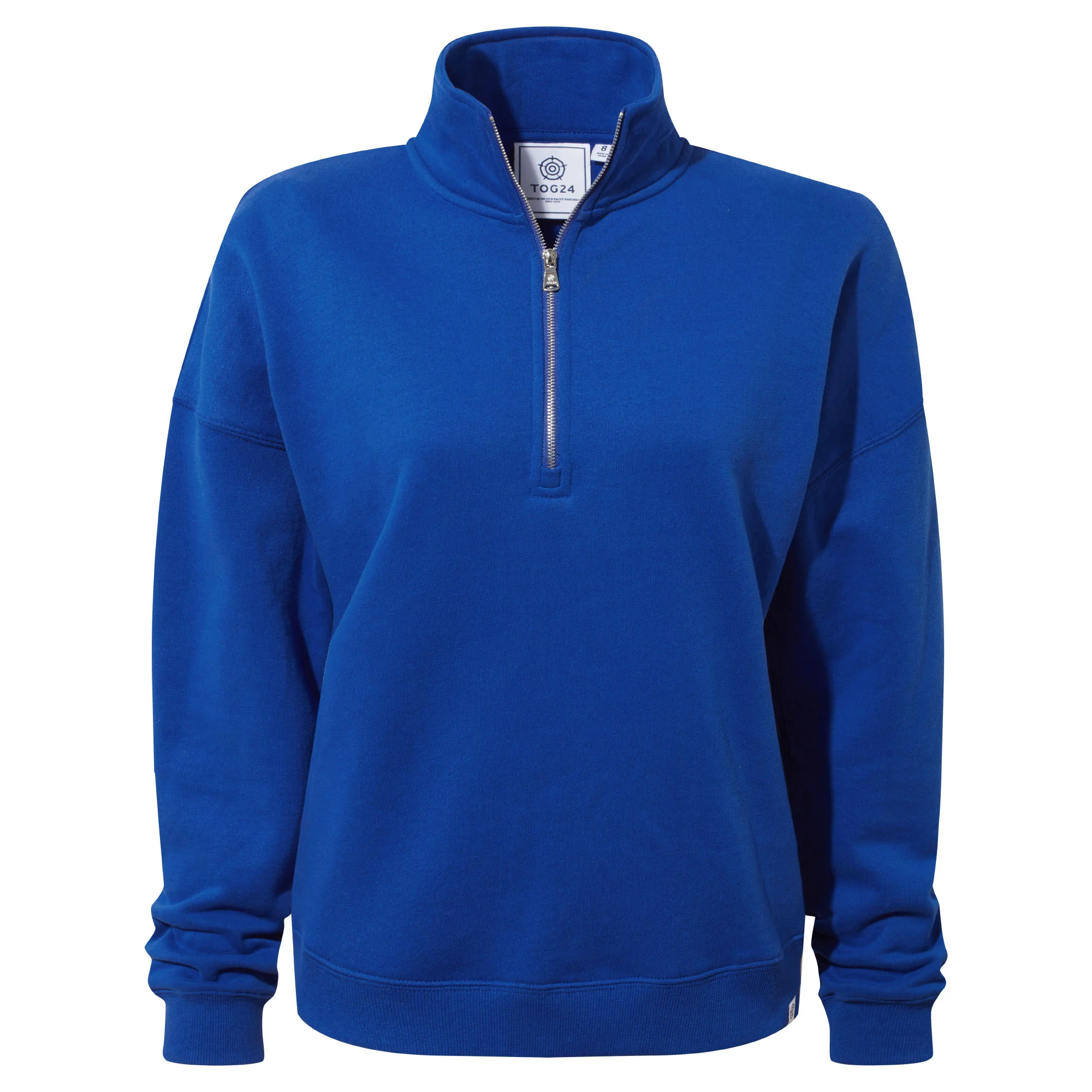 Caldene Womens Supersoft Quarter Zip Sweat - Ultra Marine Blue - Image 6