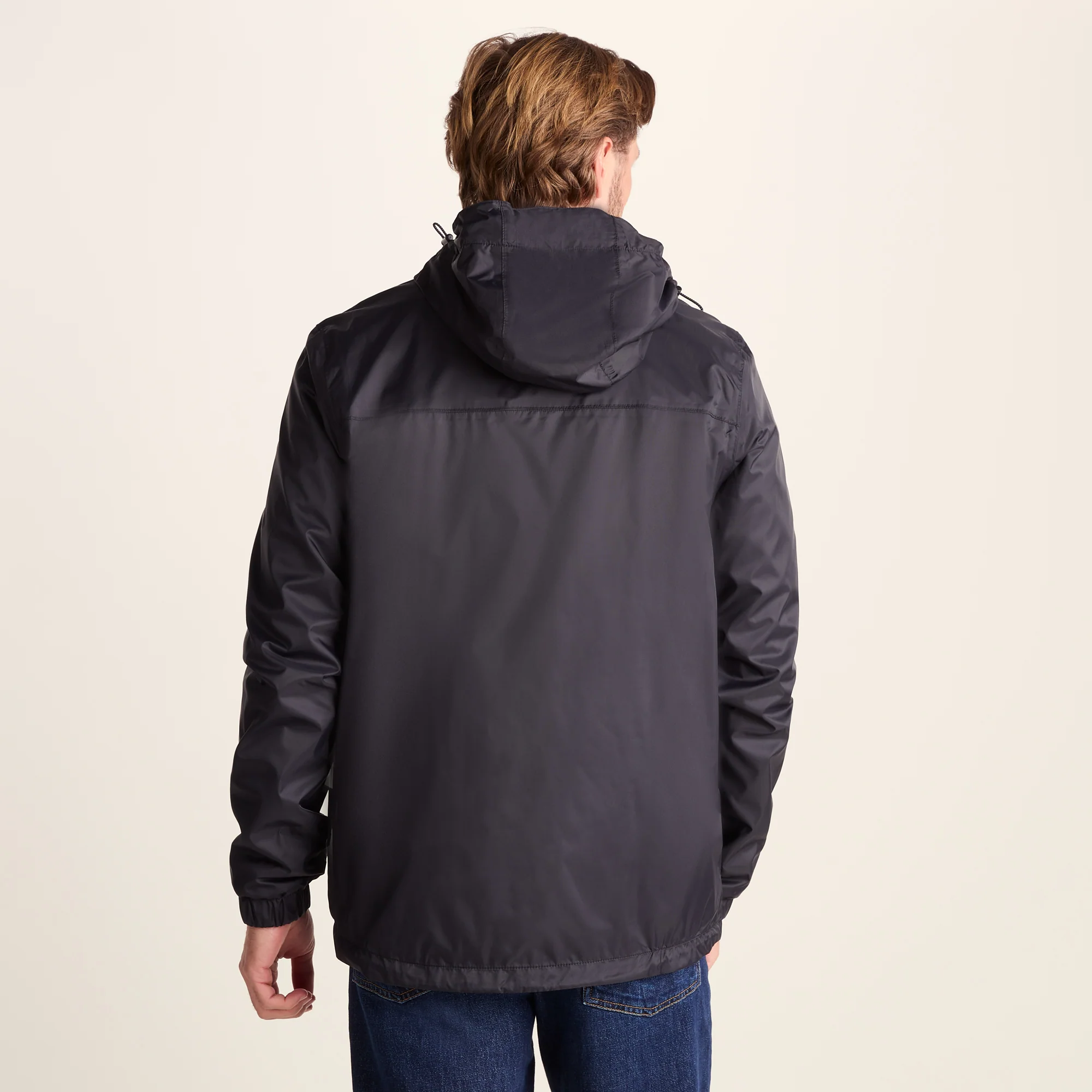 Craven Mens Waterproof Packaway Jacket - Black - Image 3