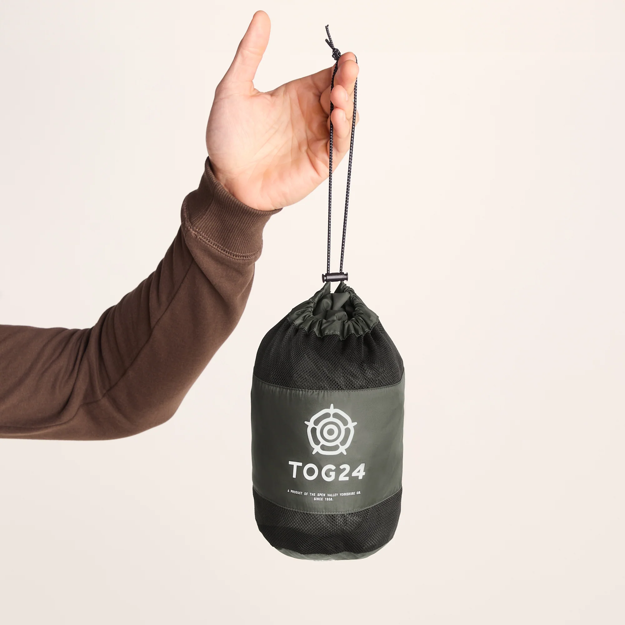 Craven Mens Waterproof Packaway Jacket - Dark Khaki - Image 5