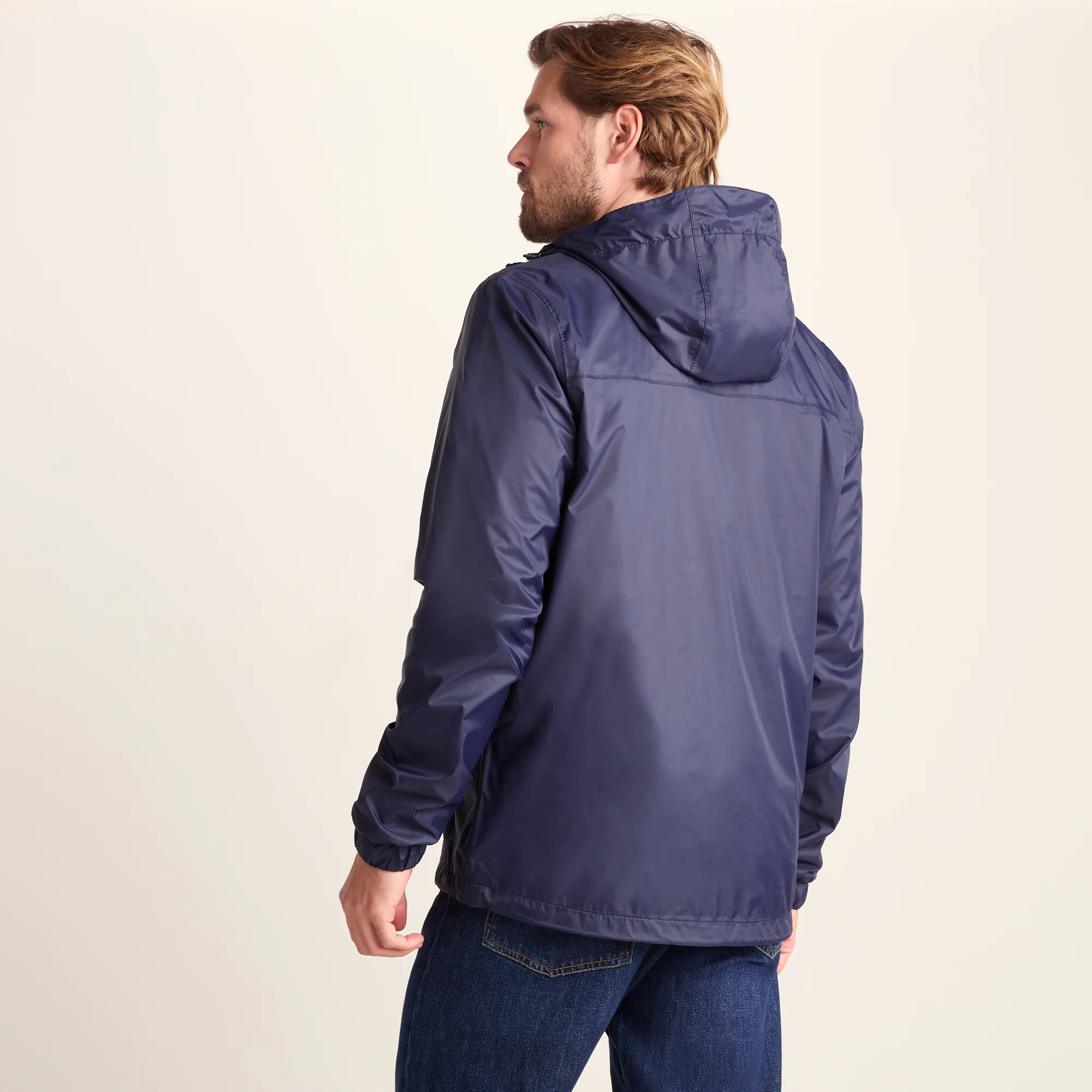 Craven Mens Waterproof Packaway Jacket - Navy - Image 3