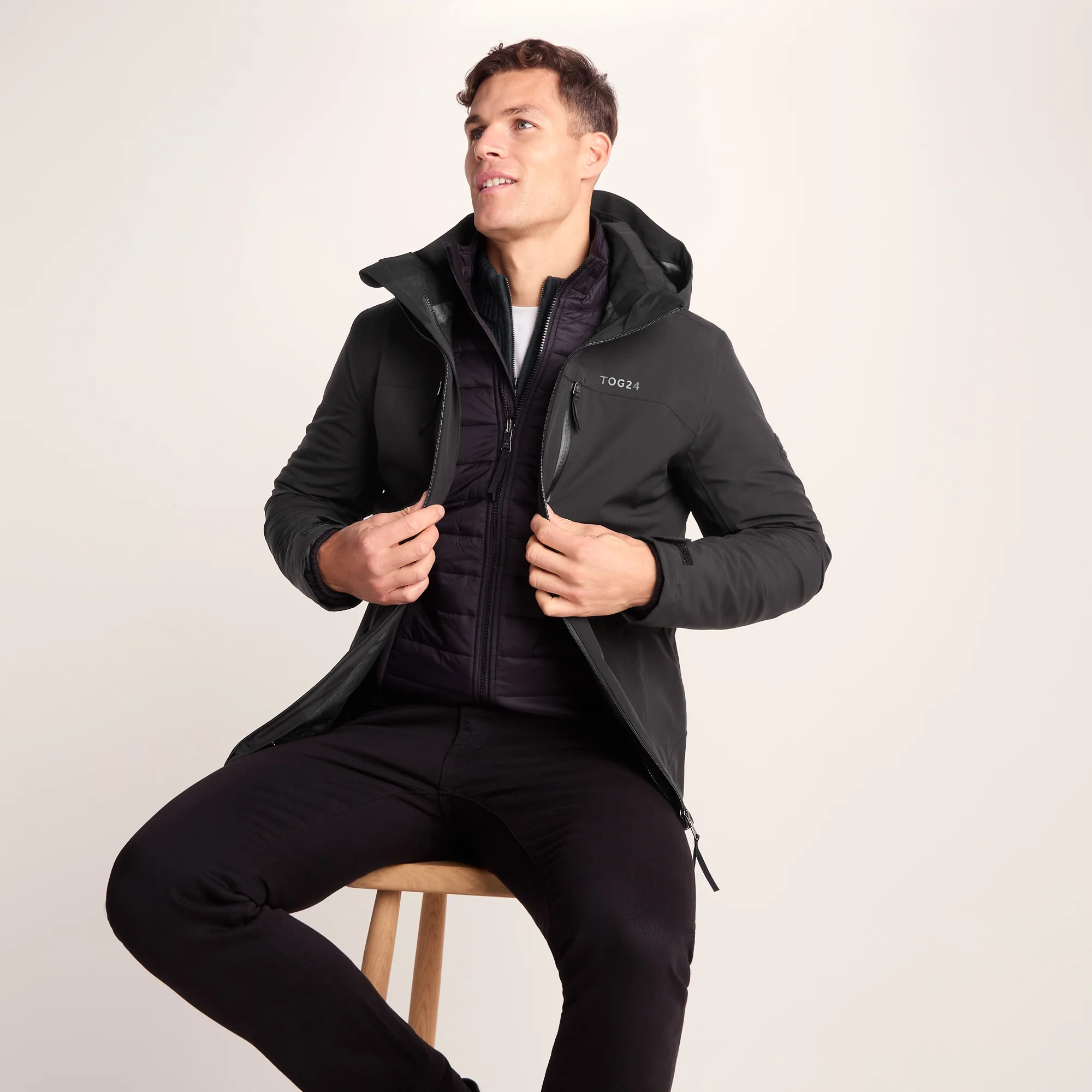 Denton Mens 3-in-1 Waterproof Jacket - Black - Image 4