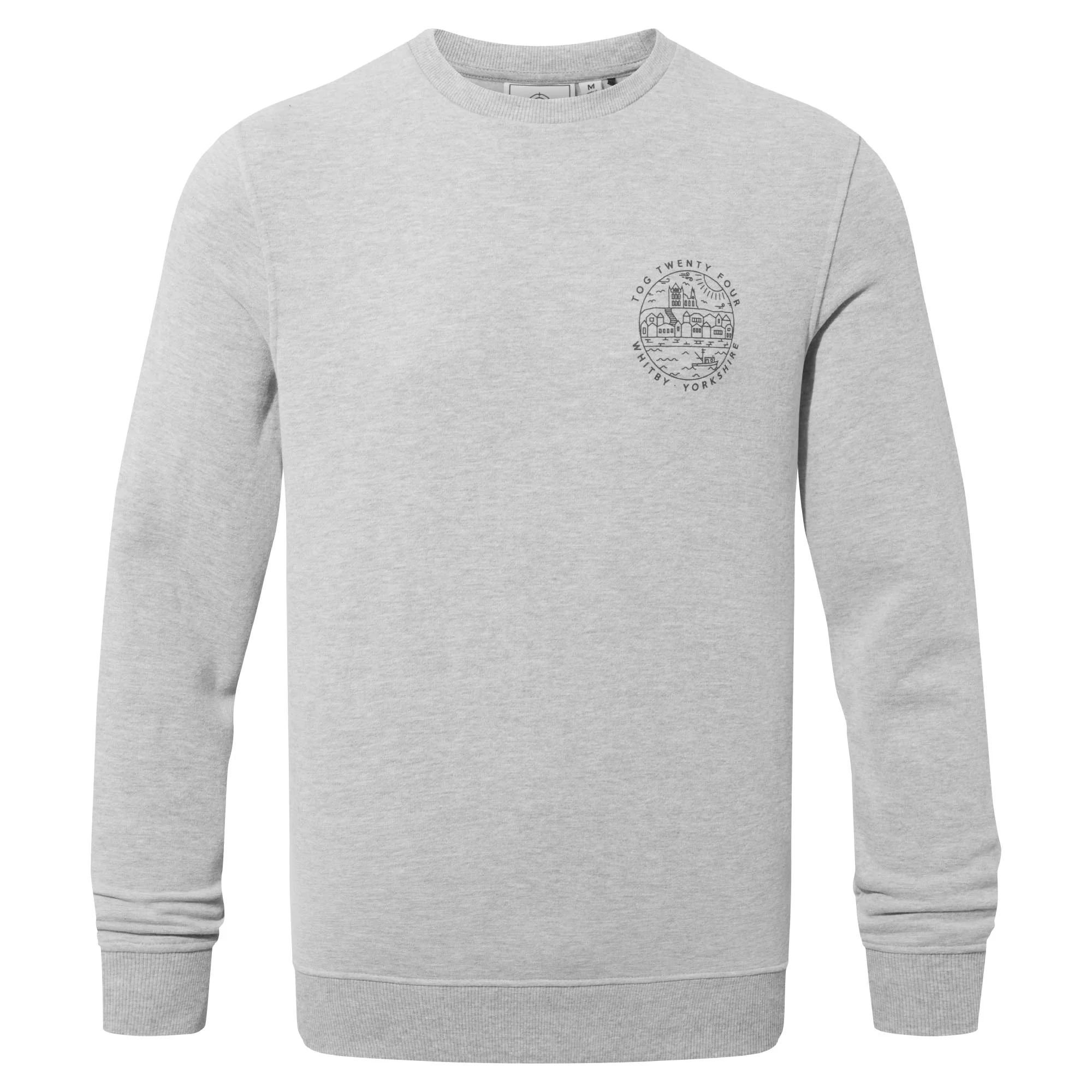 Esk Mens Supersoft Sweatshirt - Mid Grey Marl - Image 5