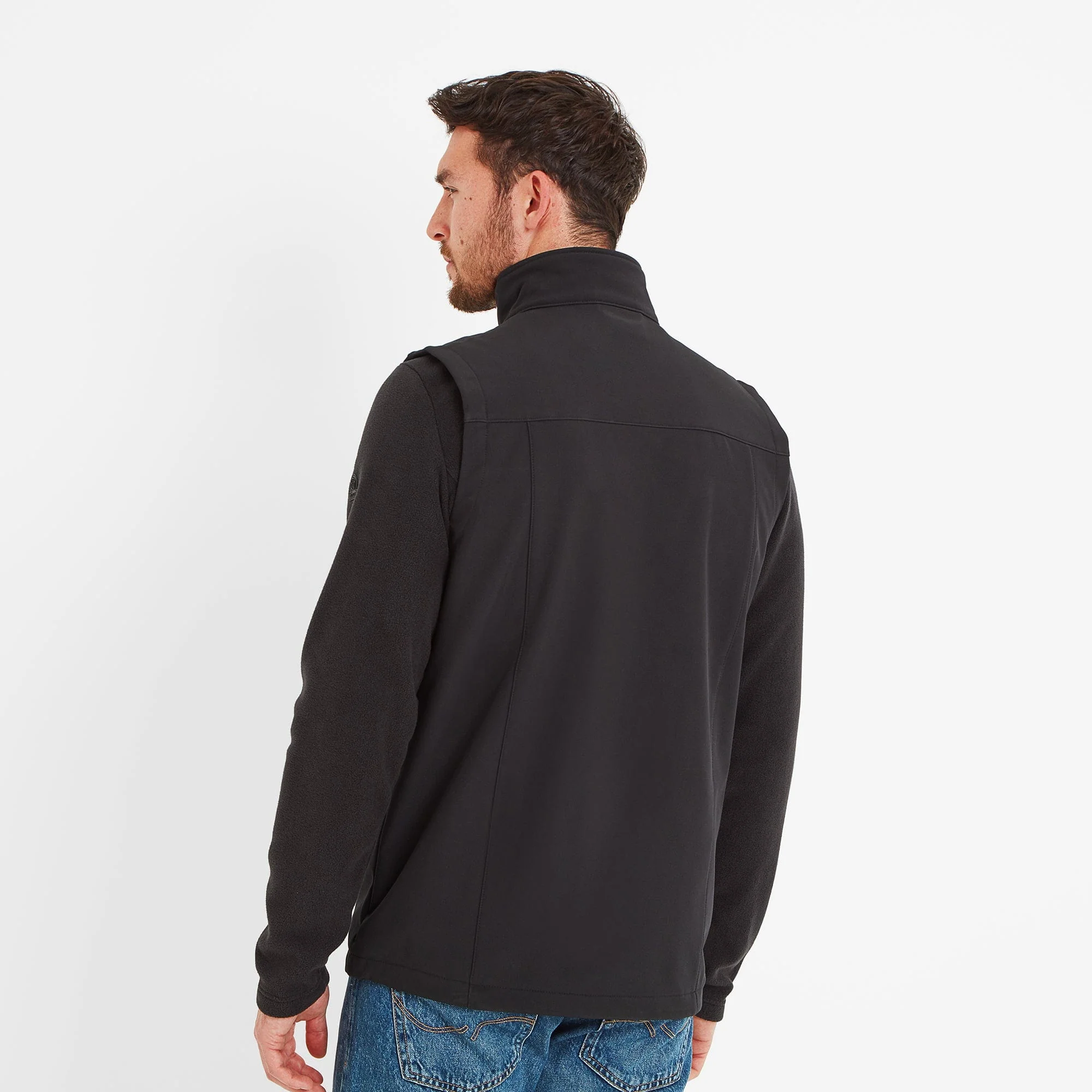 Feizor Mens Shower Resistant Softshell Gilet - Black - Image 3