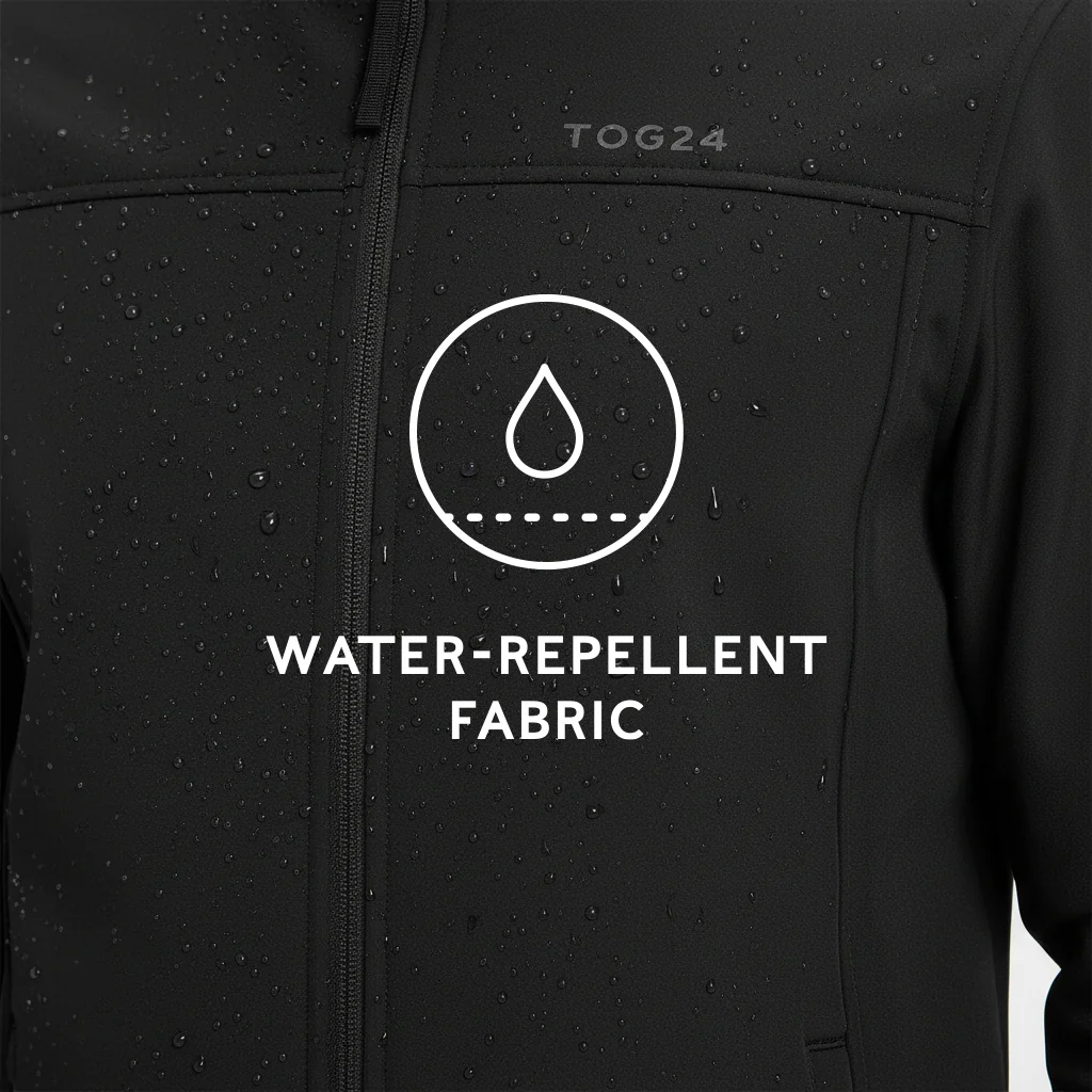 Feizor Mens Shower Resistant Softshell Jacket - Black - Image 11