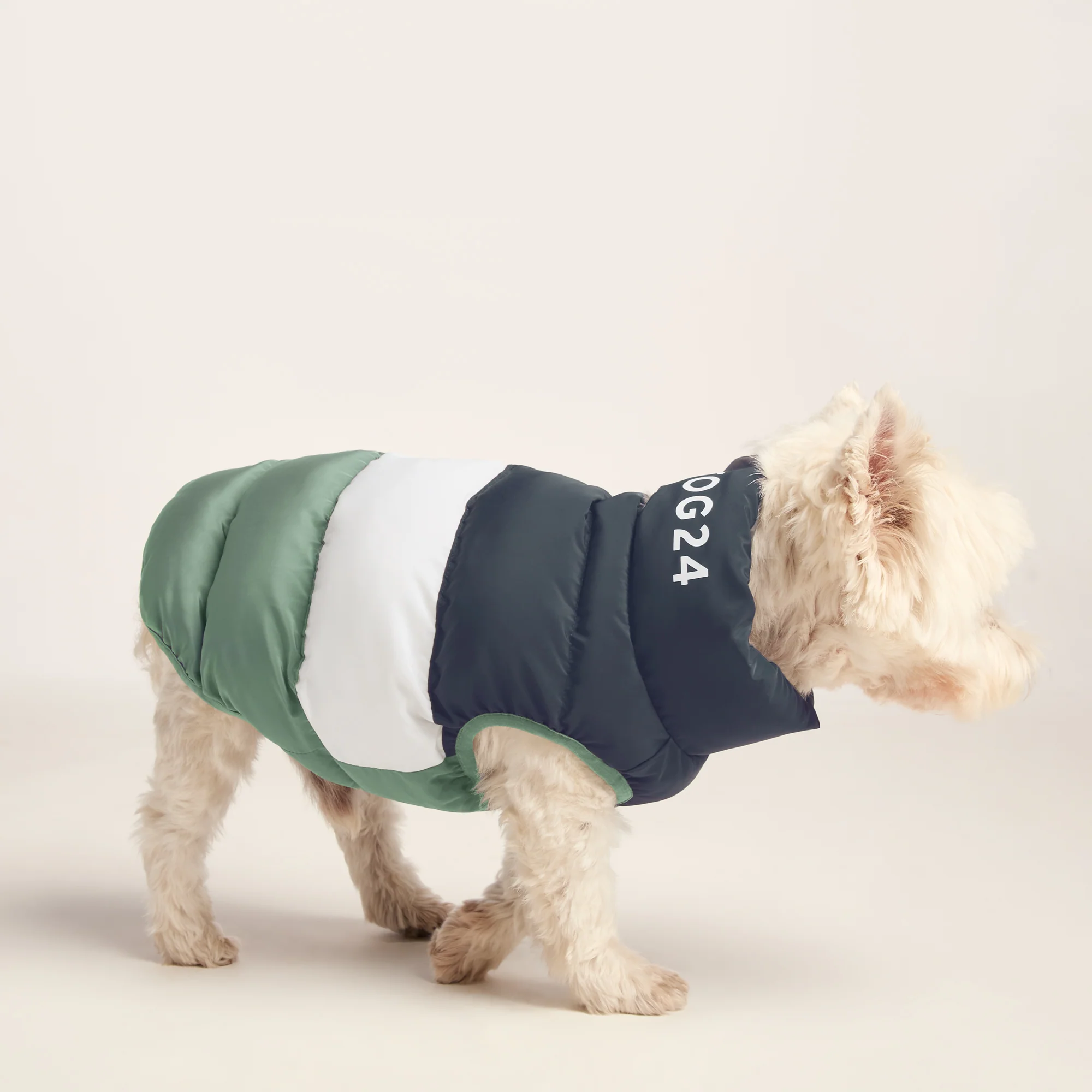 Fetch Padded Dog Coat S - Dark Indigo/Vanilla/Light Forest - Image 3