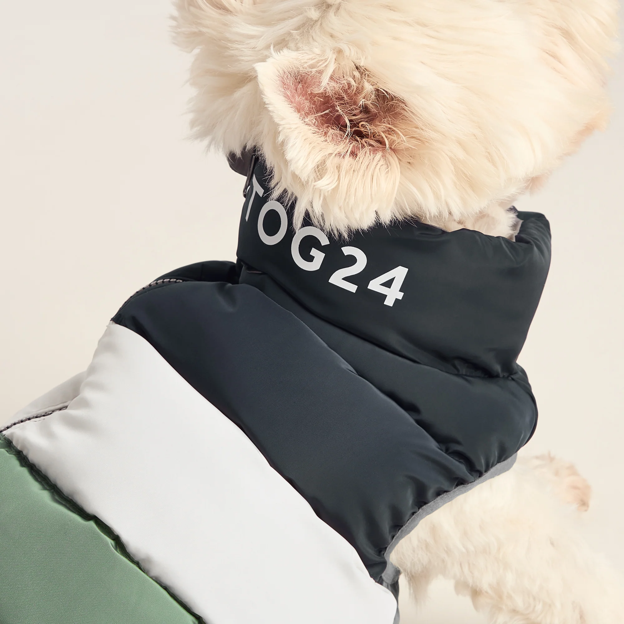 Fetch Padded Dog Coat S - Dark Indigo/Vanilla/Light Forest - Image 5