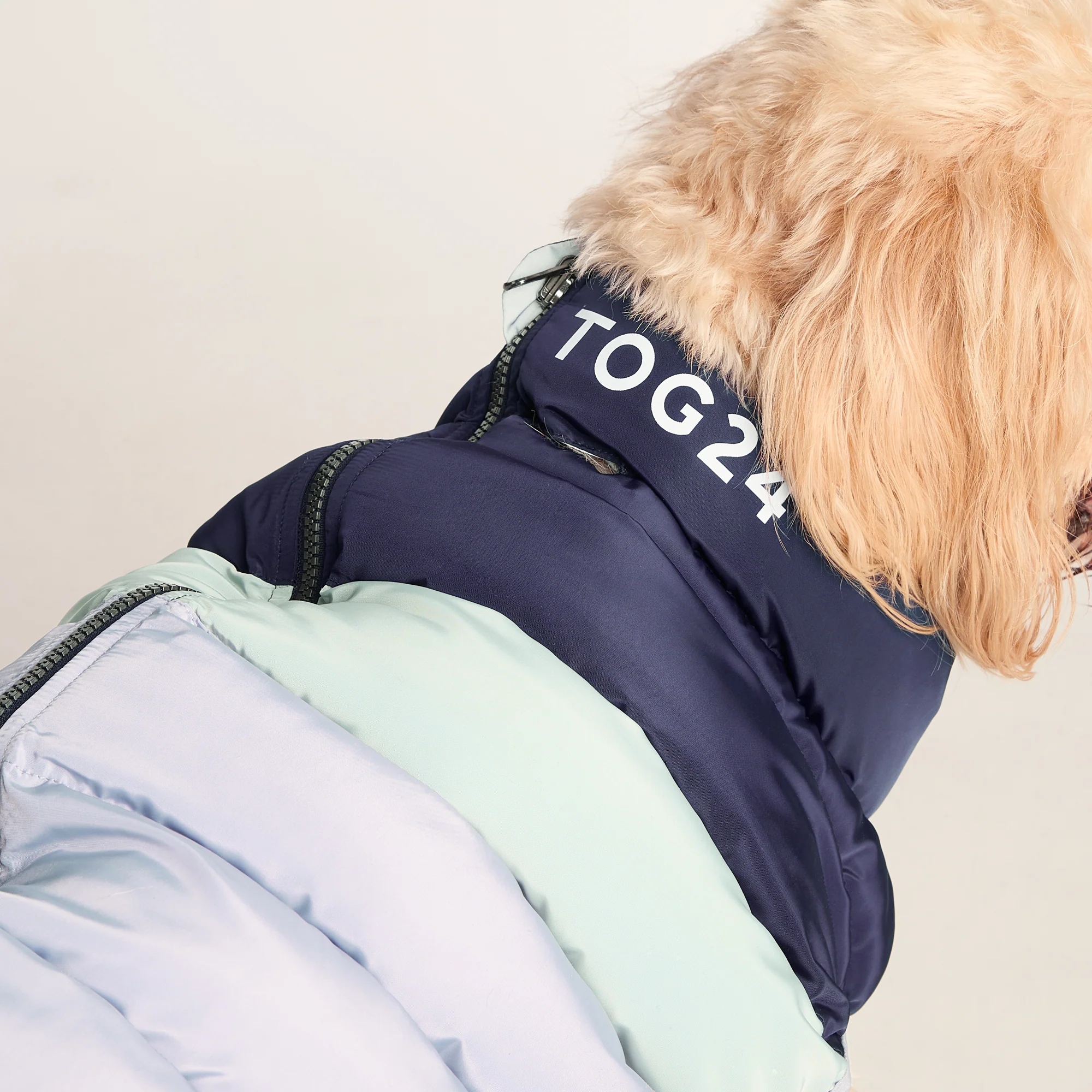 Fetch Padded Dog Coat XL - Oxford Blue/Light Mist/Lavender Grey - Image 3