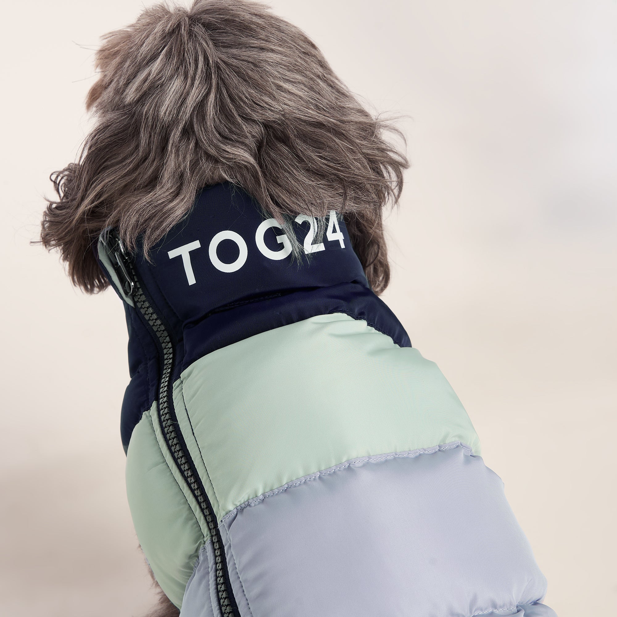 Fetch Padded Dog Coat XS - Oxford Blue/Light Mist/Lavender Grey - Image 4