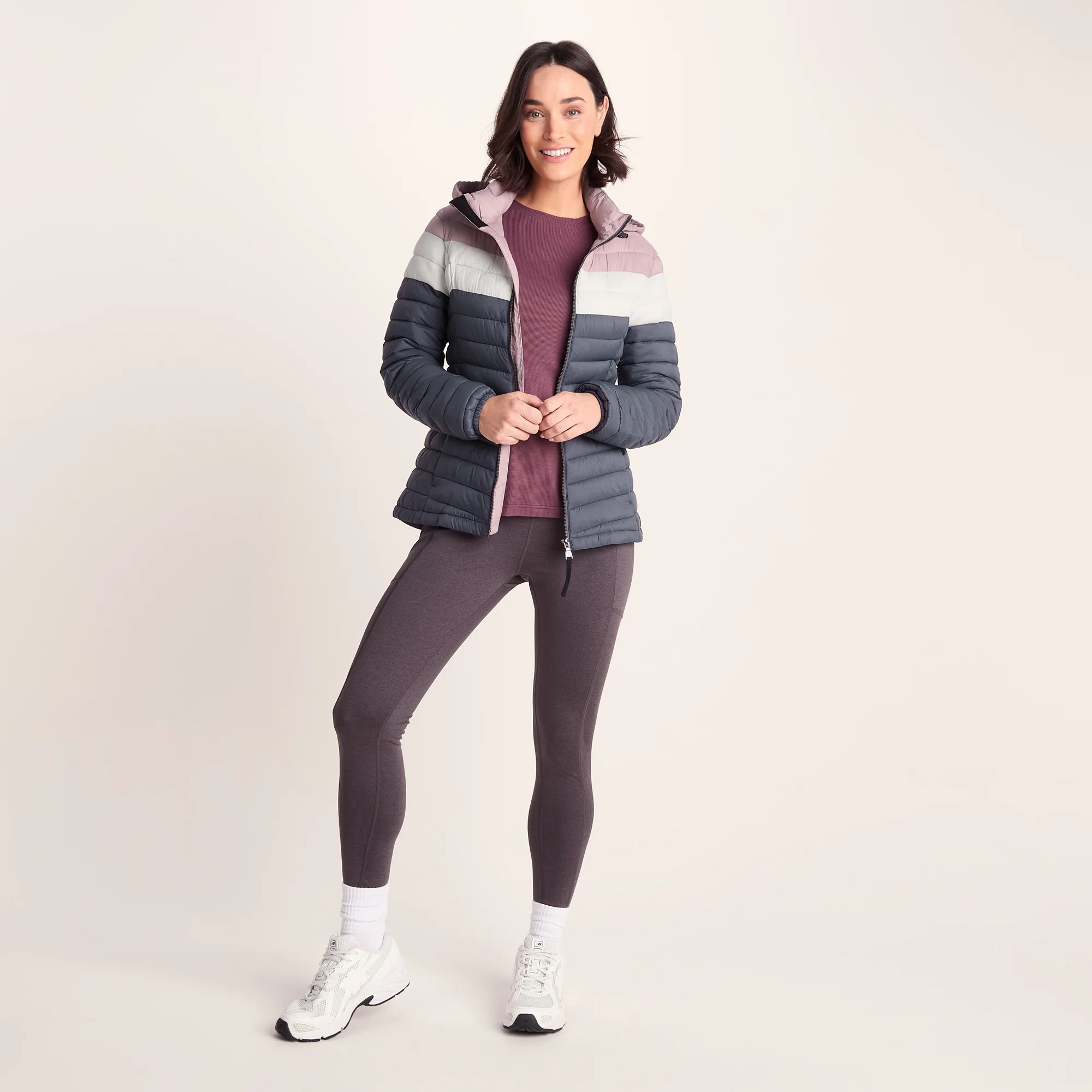 Garriston Womens Lightweight Padded Jacket - Washed Blue/Pink - Image 4