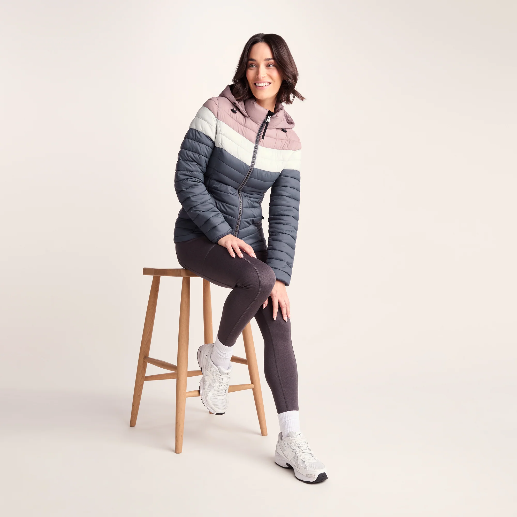 Garriston Womens Lightweight Padded Jacket - Washed Blue/Pink - Image 5