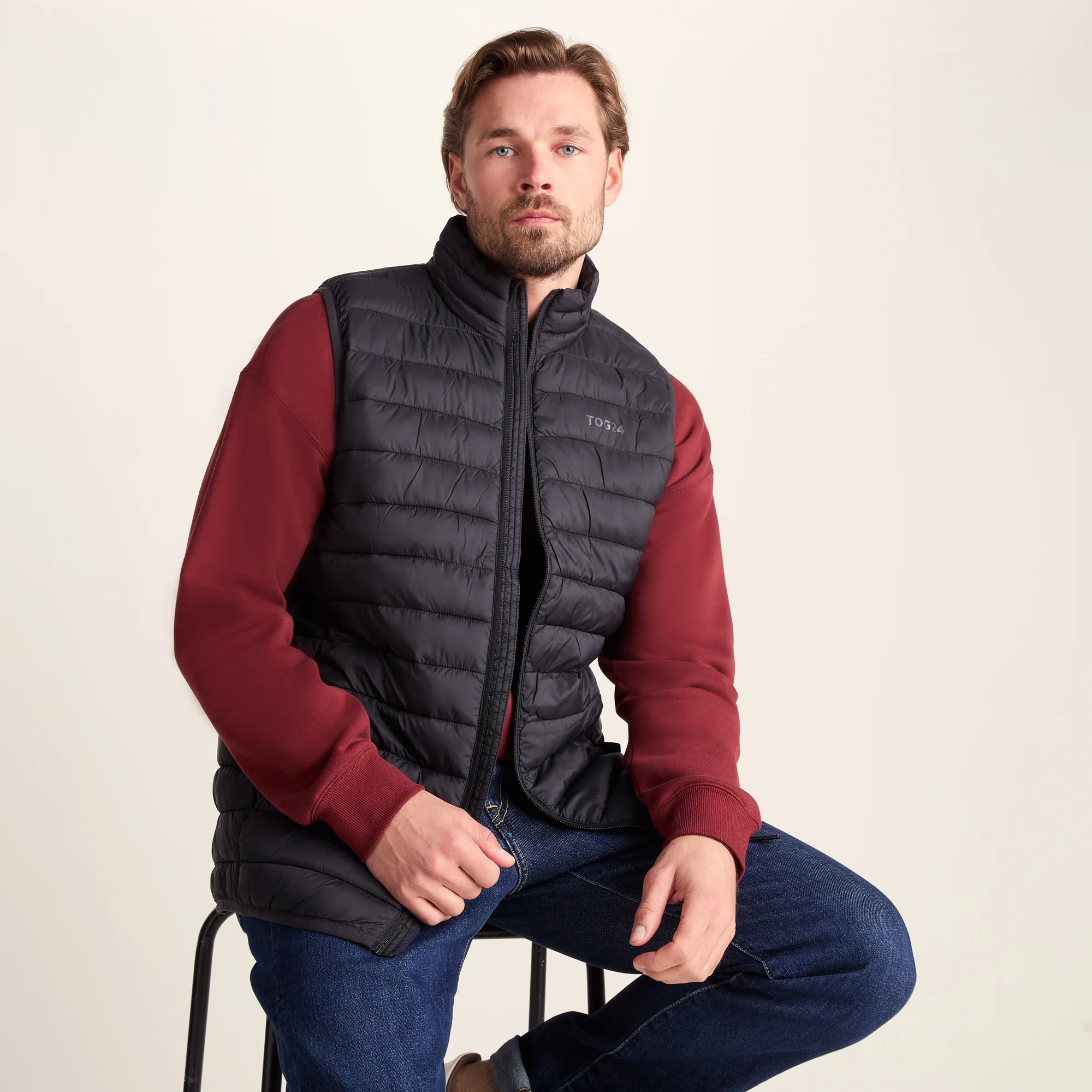 Gibson Mens Insulated Padded Gilet - Black - Image 4