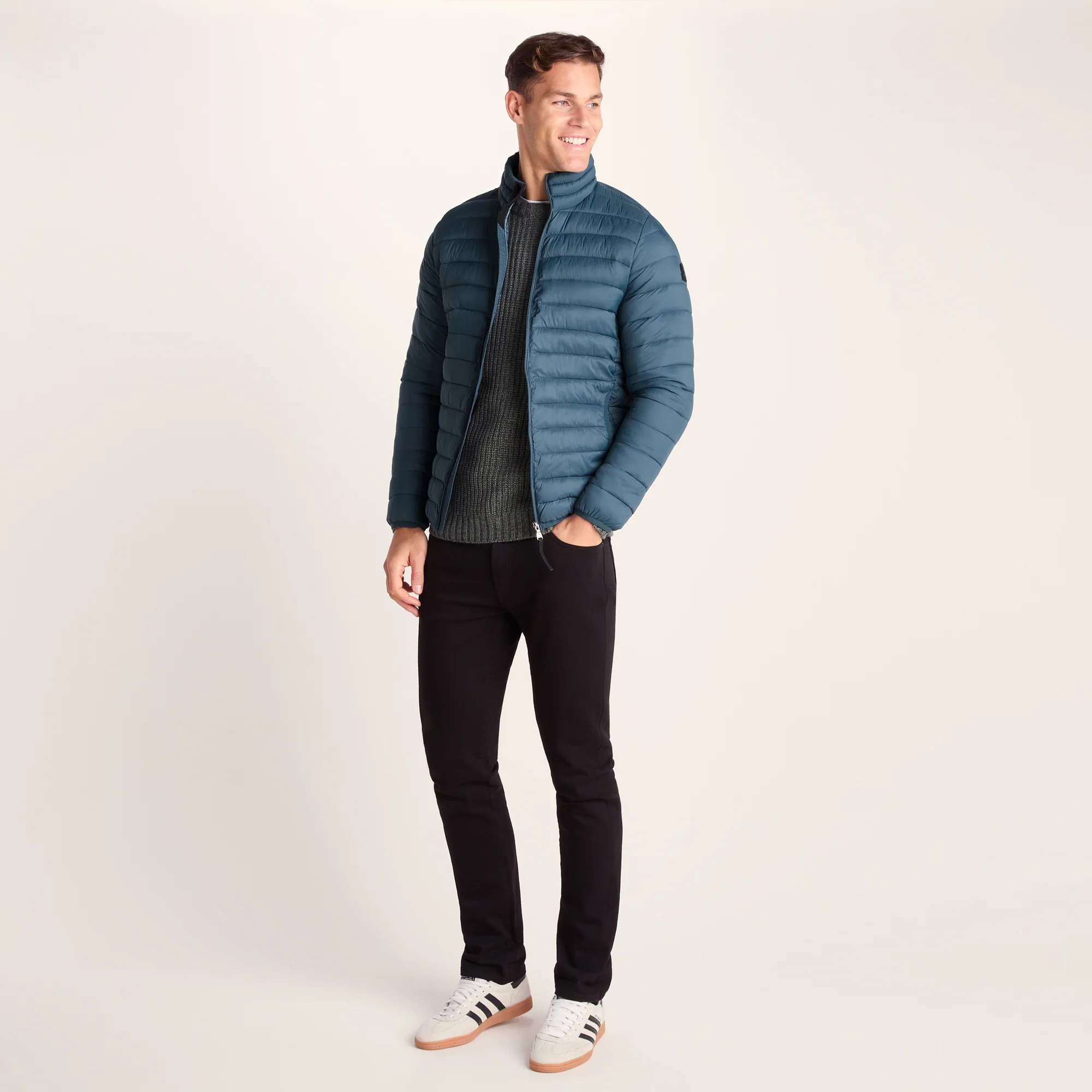 Gibson Mens Insulated Padded Jacket - Lagoon Blue - Image 6