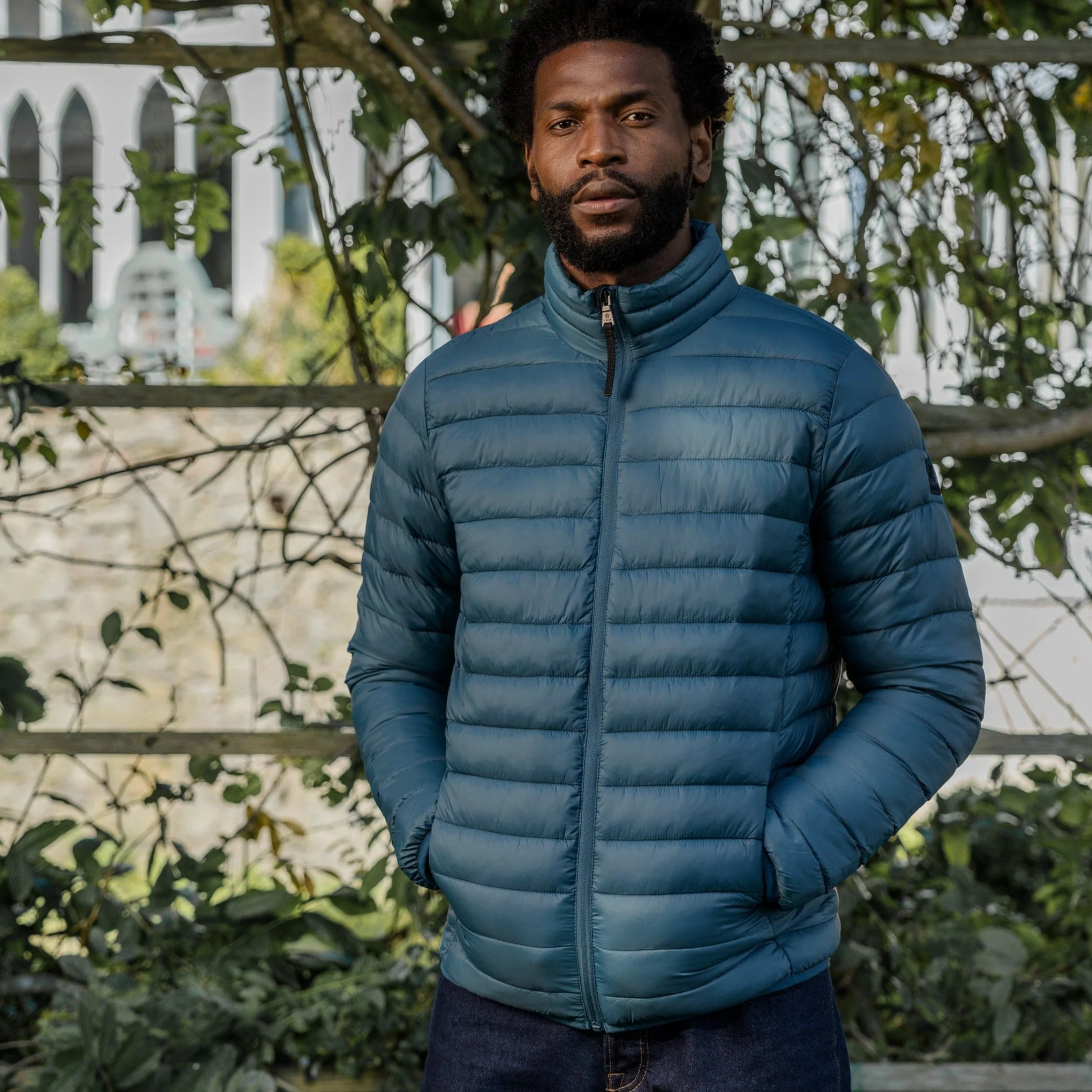 Gibson Mens Insulated Padded Jacket - Lagoon Blue - Image 9