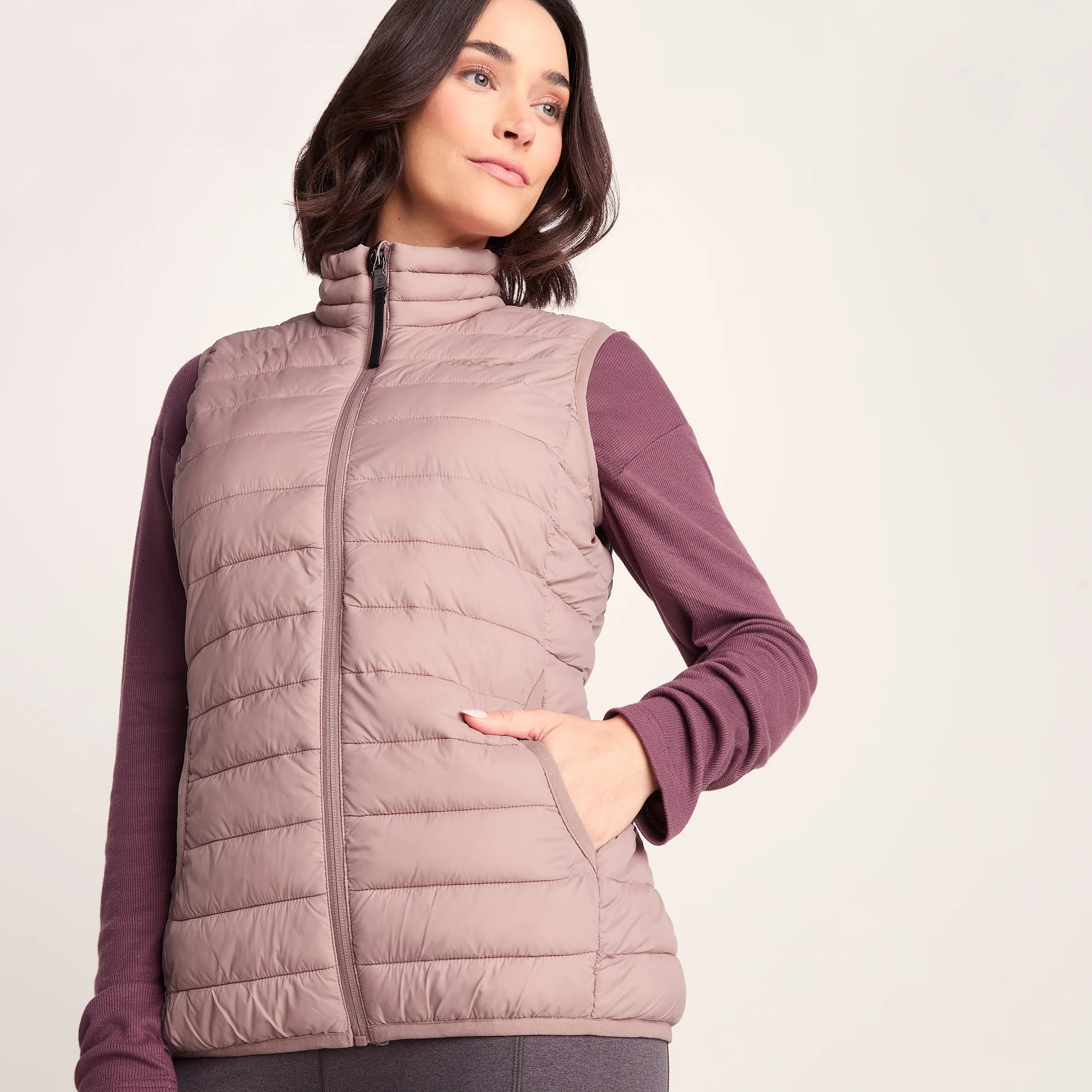 Gibson Womens Insulated Padded Gilet - Faded Pink - Image 6