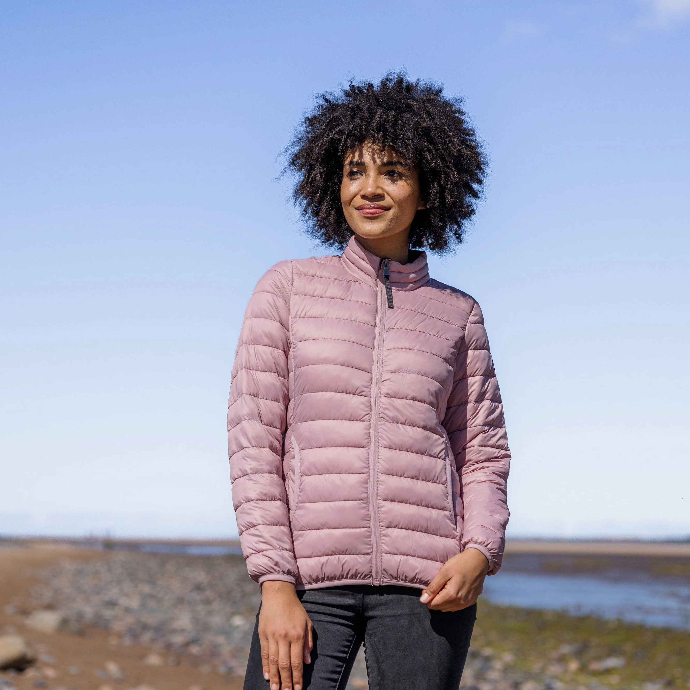 Gibson Womens Insulated Padded Jacket - Faded Pink - Image 11