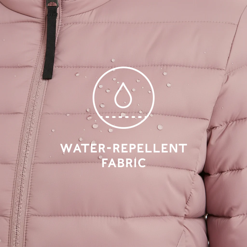 Gibson Womens Insulated Padded Jacket - Faded Pink - Image 9