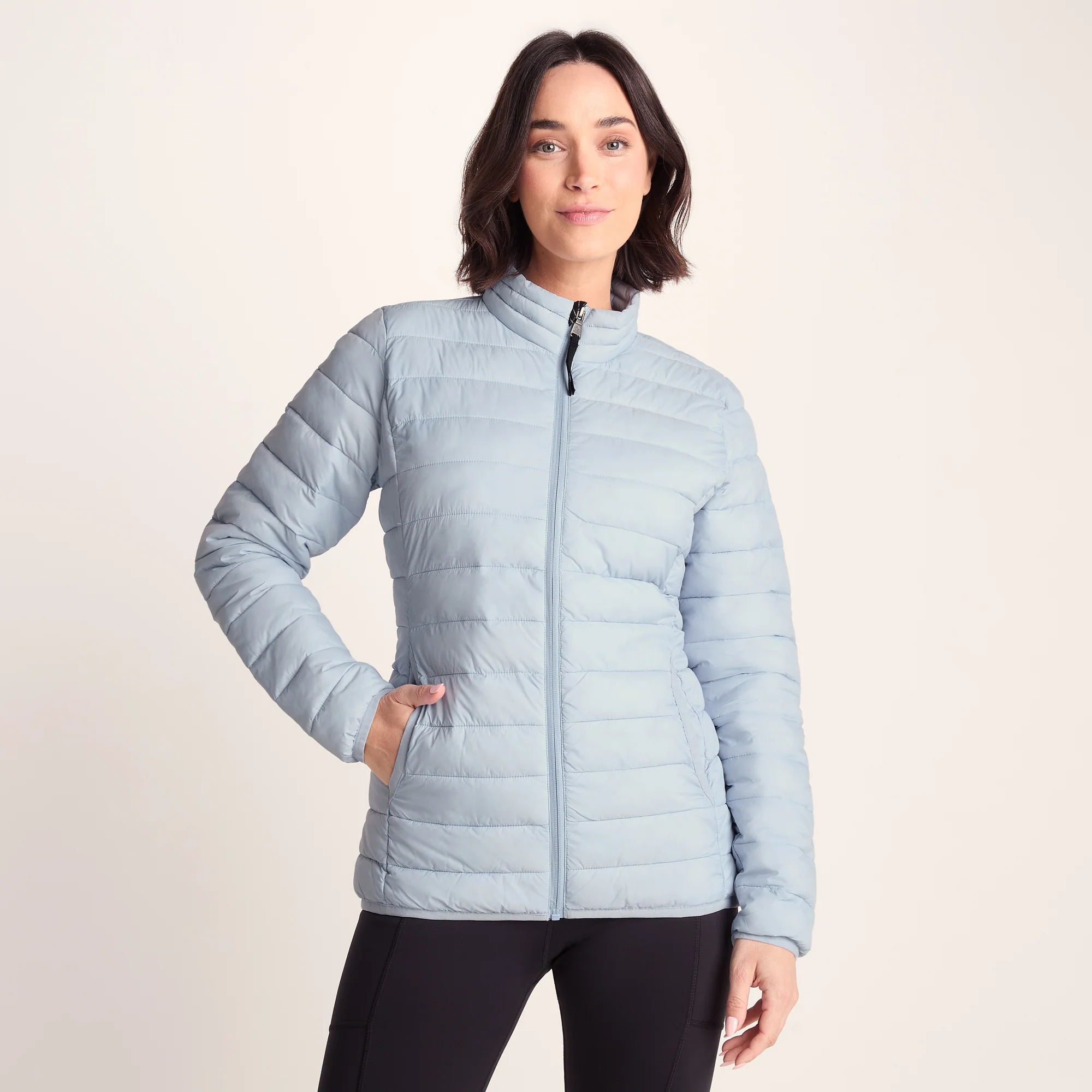 Gibson Womens Insulated Padded Jacket - Ice Blue - Image 4