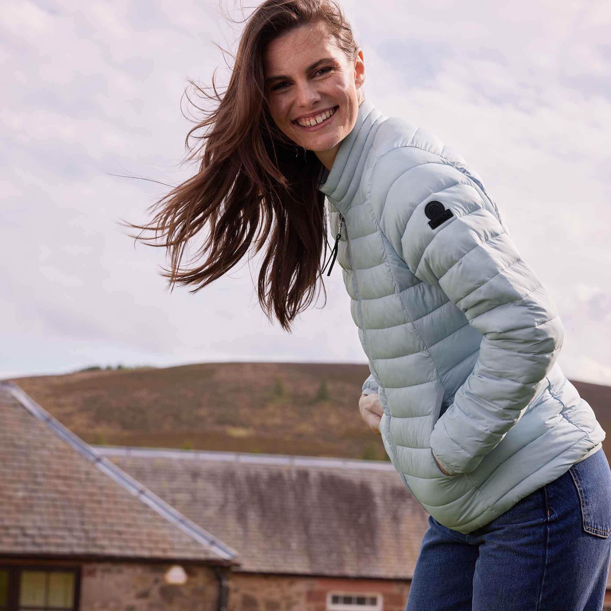 Gibson Womens Insulated Padded Jacket - Ice Blue - Image 6