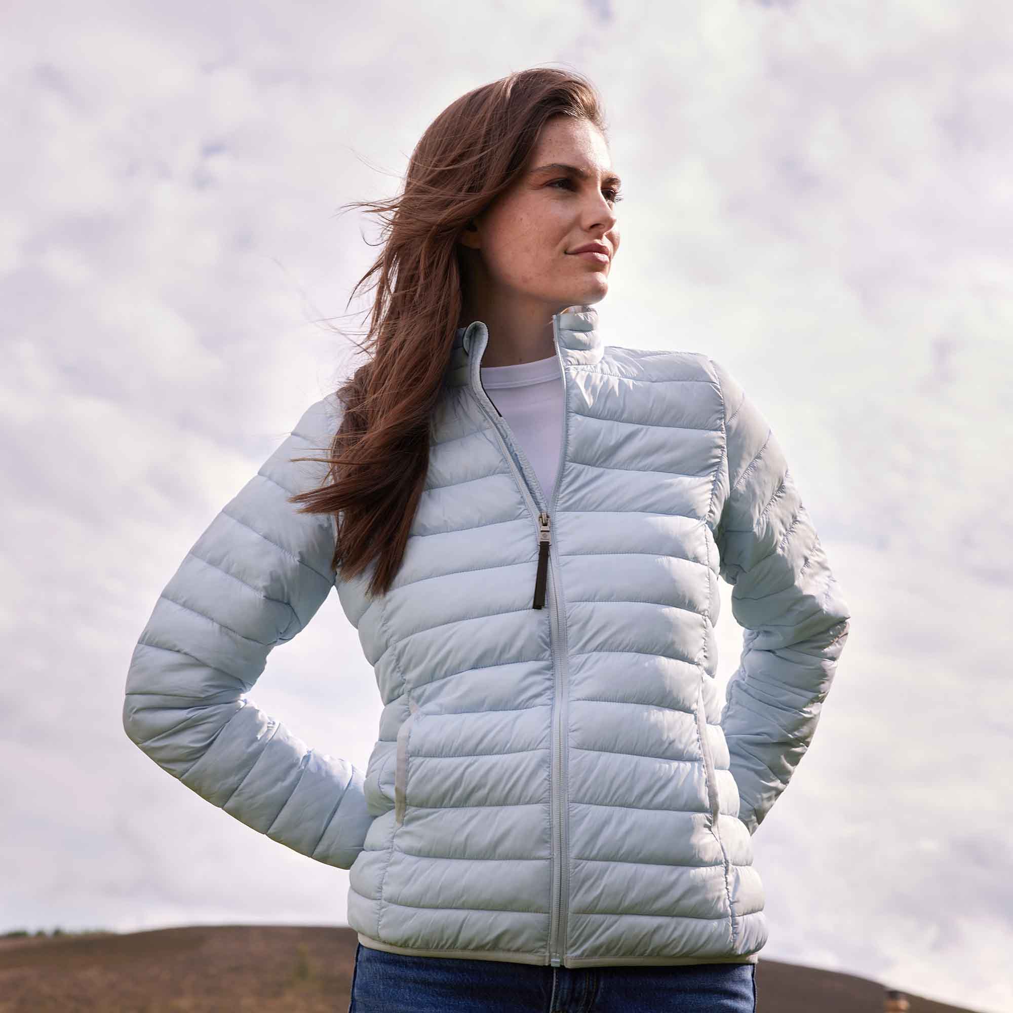 Gibson Womens Insulated Padded Jacket - Ice Blue - Image 7