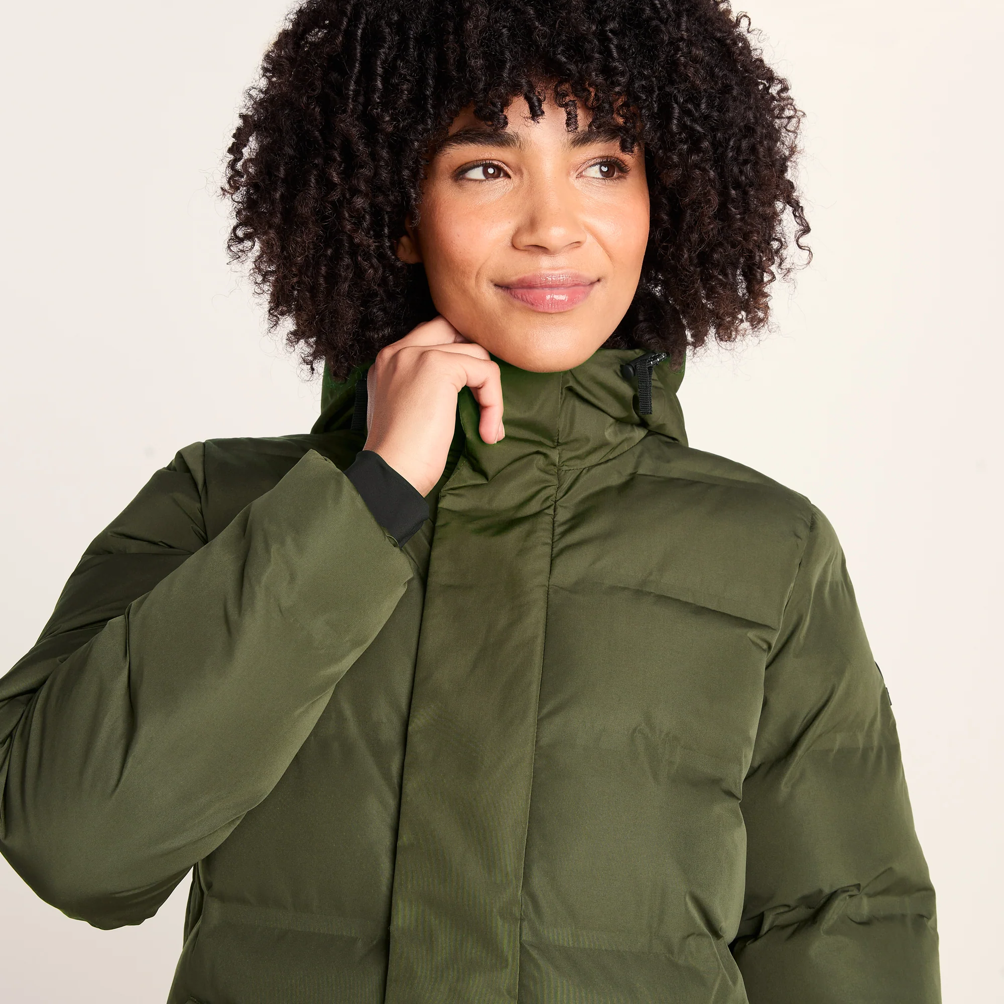 Glaston Womens Shower Resistant Insulated Parka - Dark Green - Image 6
