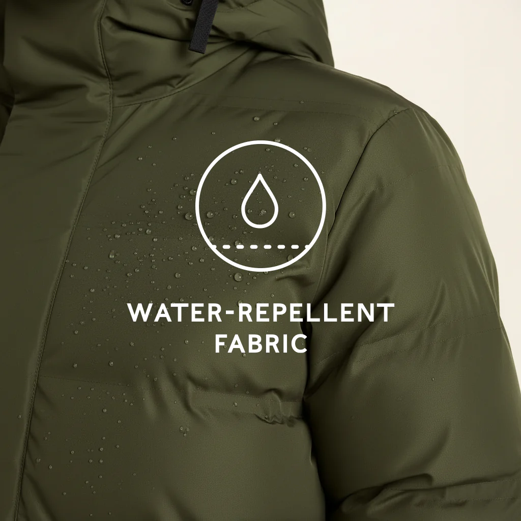 Glaston Womens Shower Resistant Insulated Parka - Dark Green - Image 7