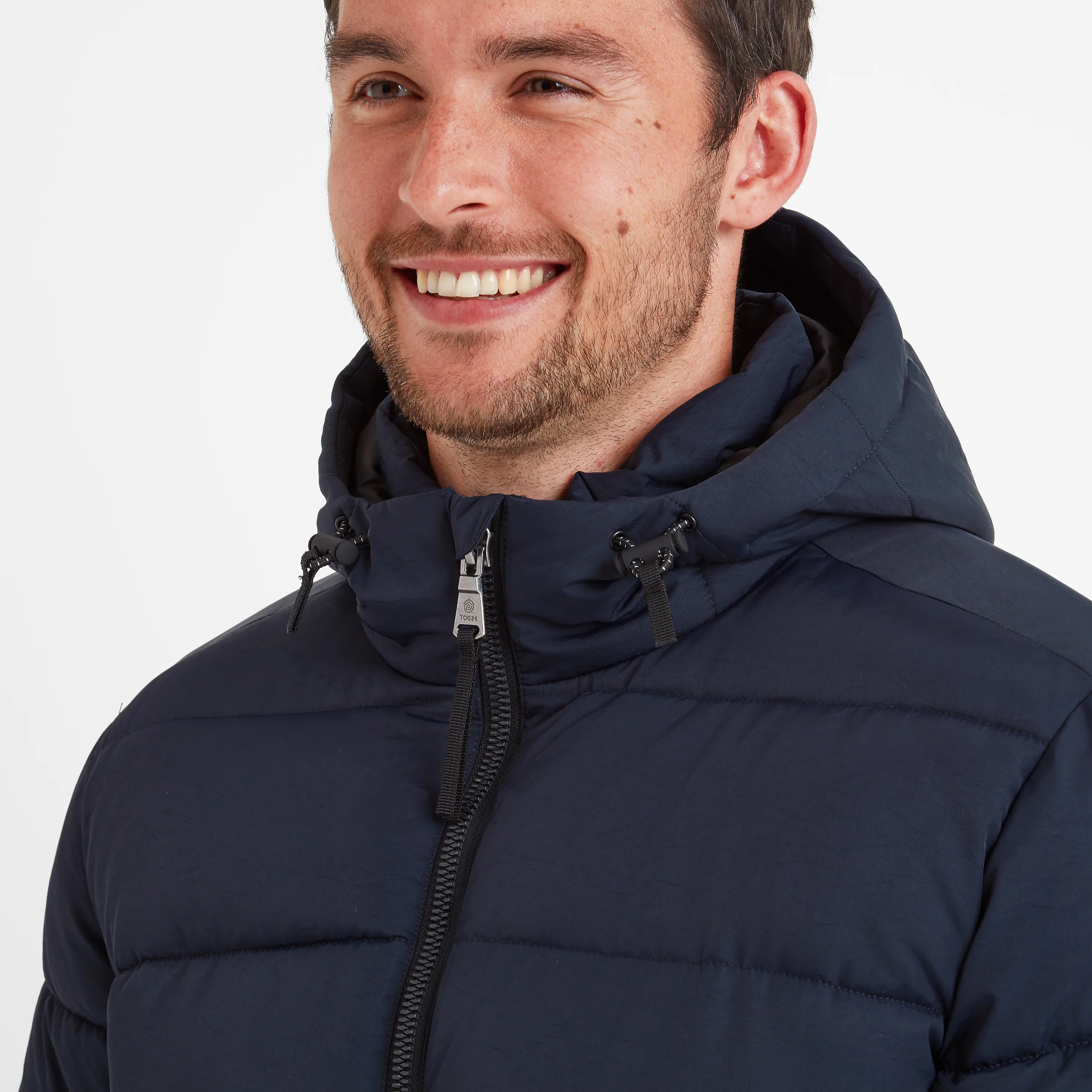 Hamilton Mens Padded Parka - Dark Indigo - Image 5