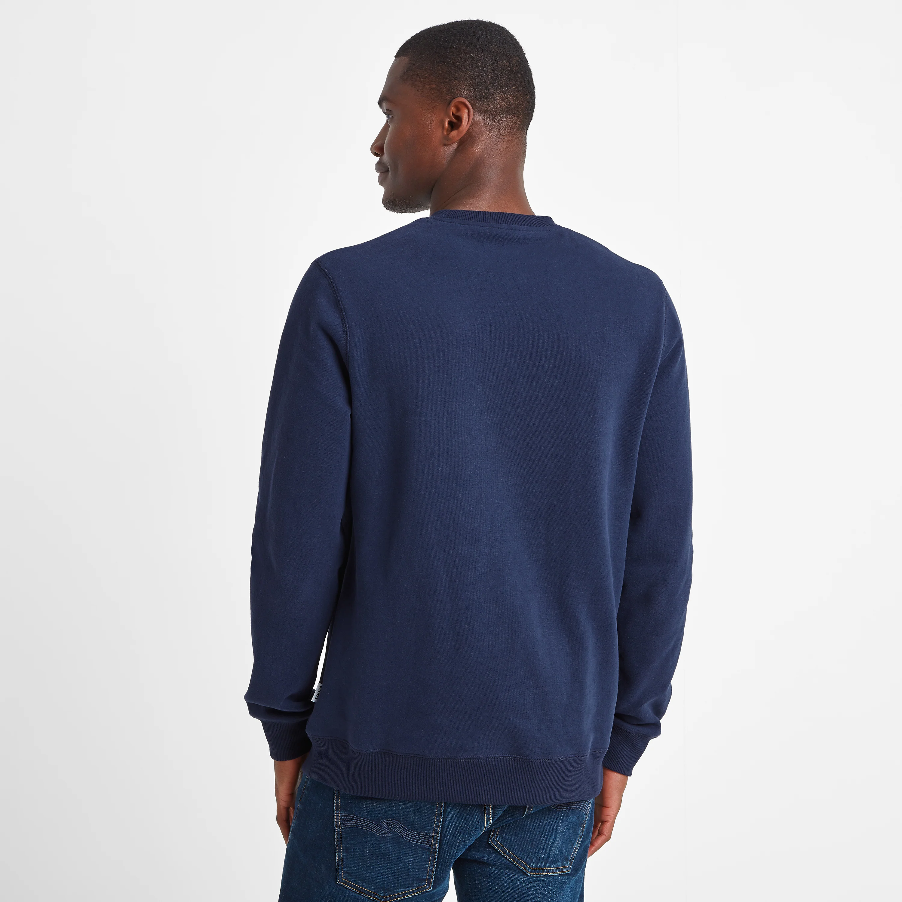 Hawnby Mens Cotton Blend Sweat - Dark Marine - Image 5
