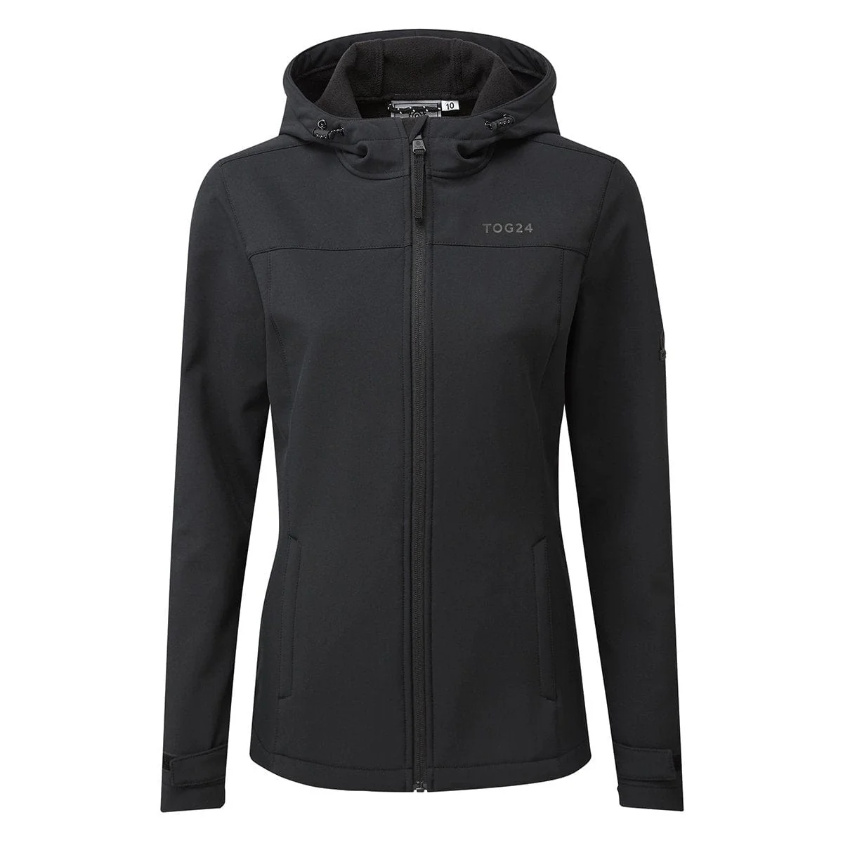 Keld Womens Shower Resistant Hooded Softshell Jacket - Black - Image 11
