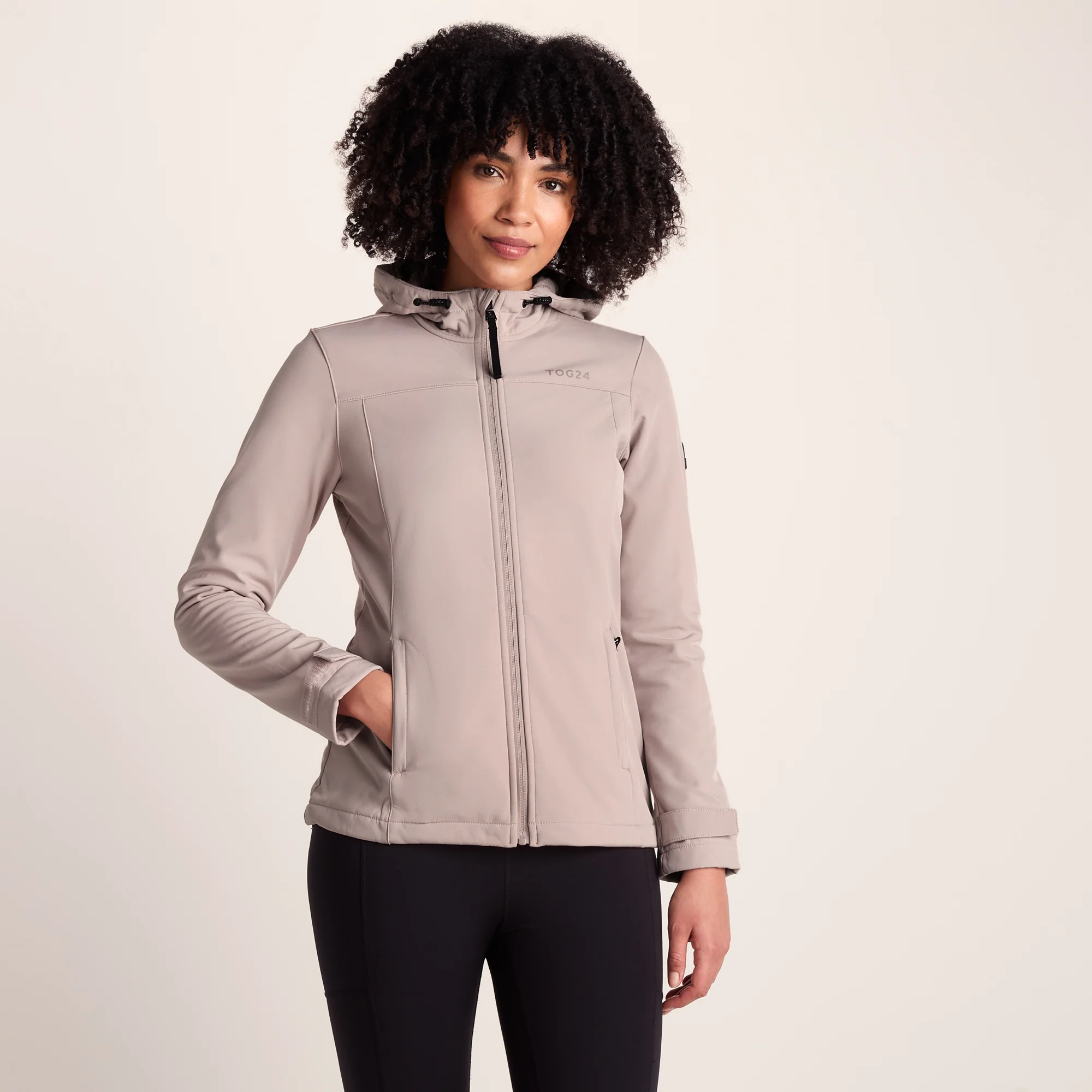 Keld Womens Shower Resistant Hooded Softshell Jacket - Dusky Pink - Image 7