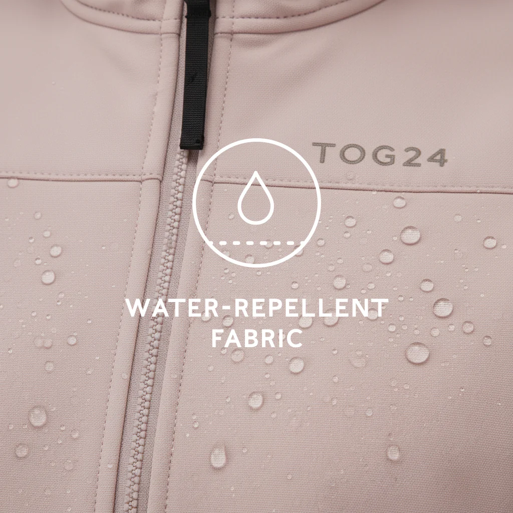 Keld Womens Shower Resistant Hooded Softshell Jacket - Dusky Pink - Image 8