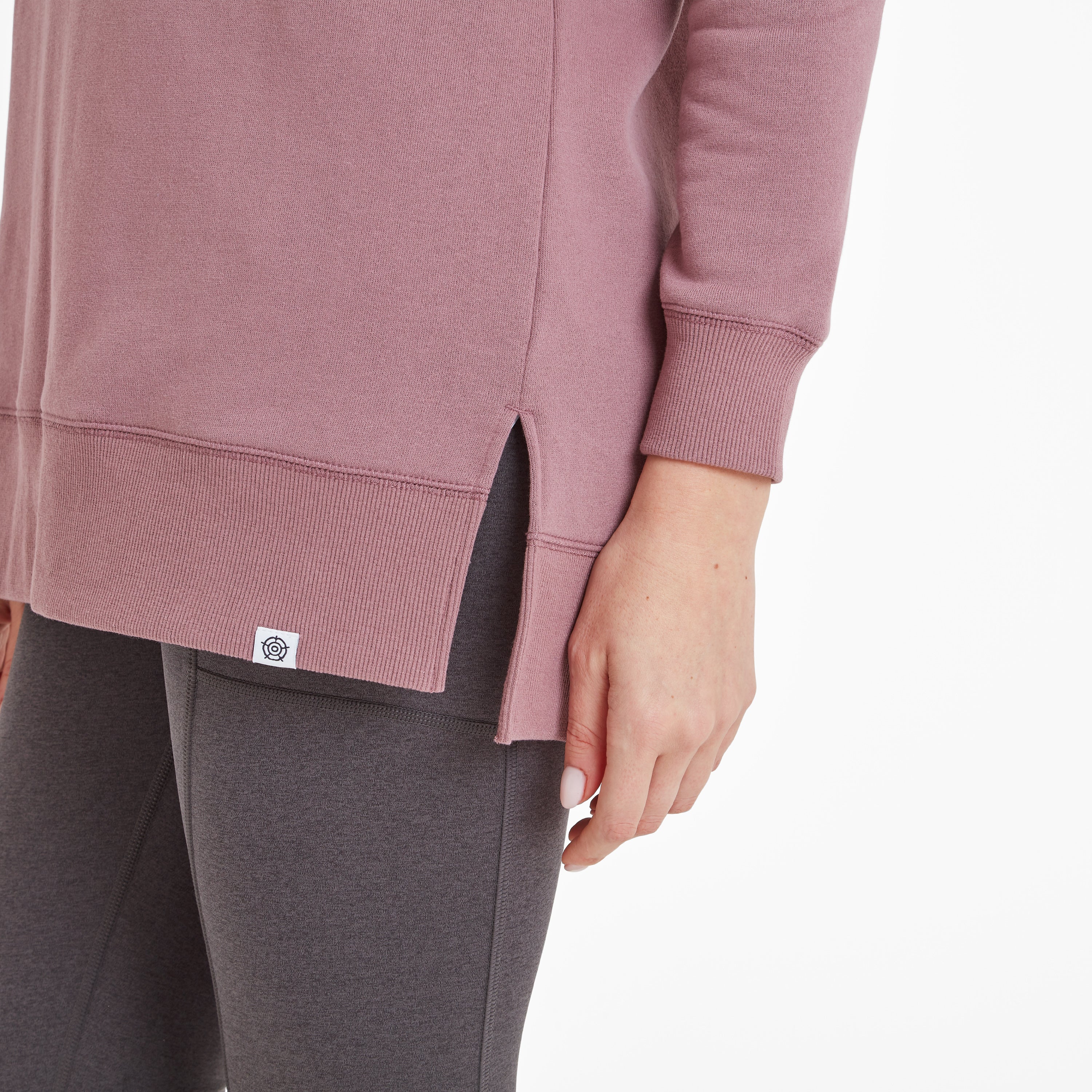 Michelle Womens Cotton Blend Sweat - Mauve - Image 5