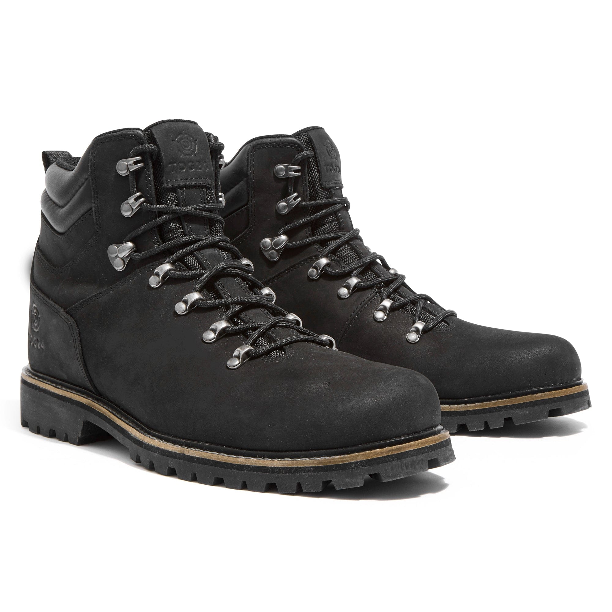Outback Mens Leather Walking Boots - Black - Image 4