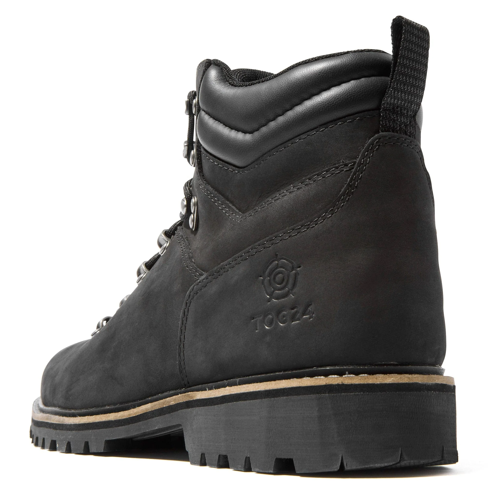 Outback Mens Leather Walking Boots - Black - Image 7