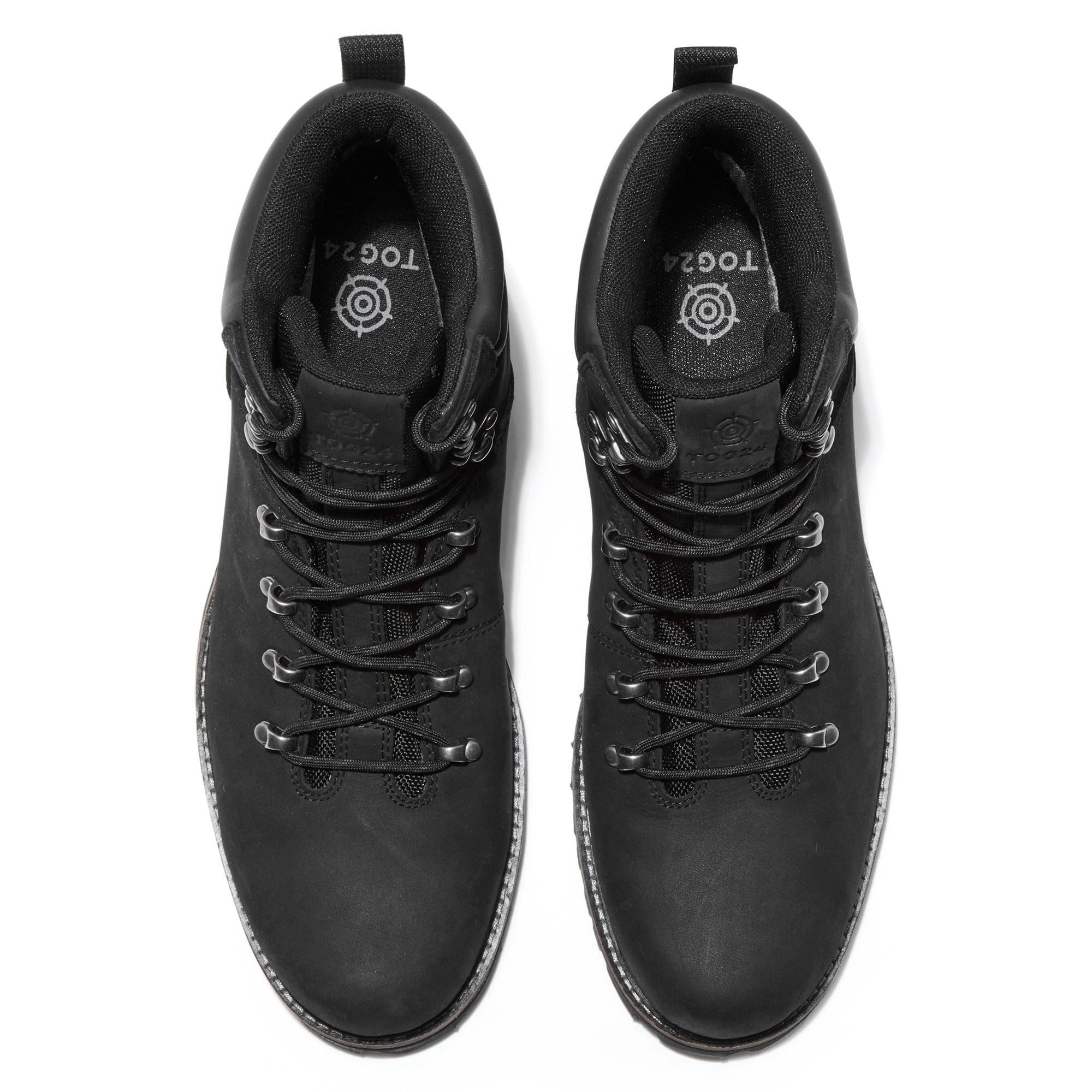 Outback Mens Leather Walking Boots - Black - Image 9