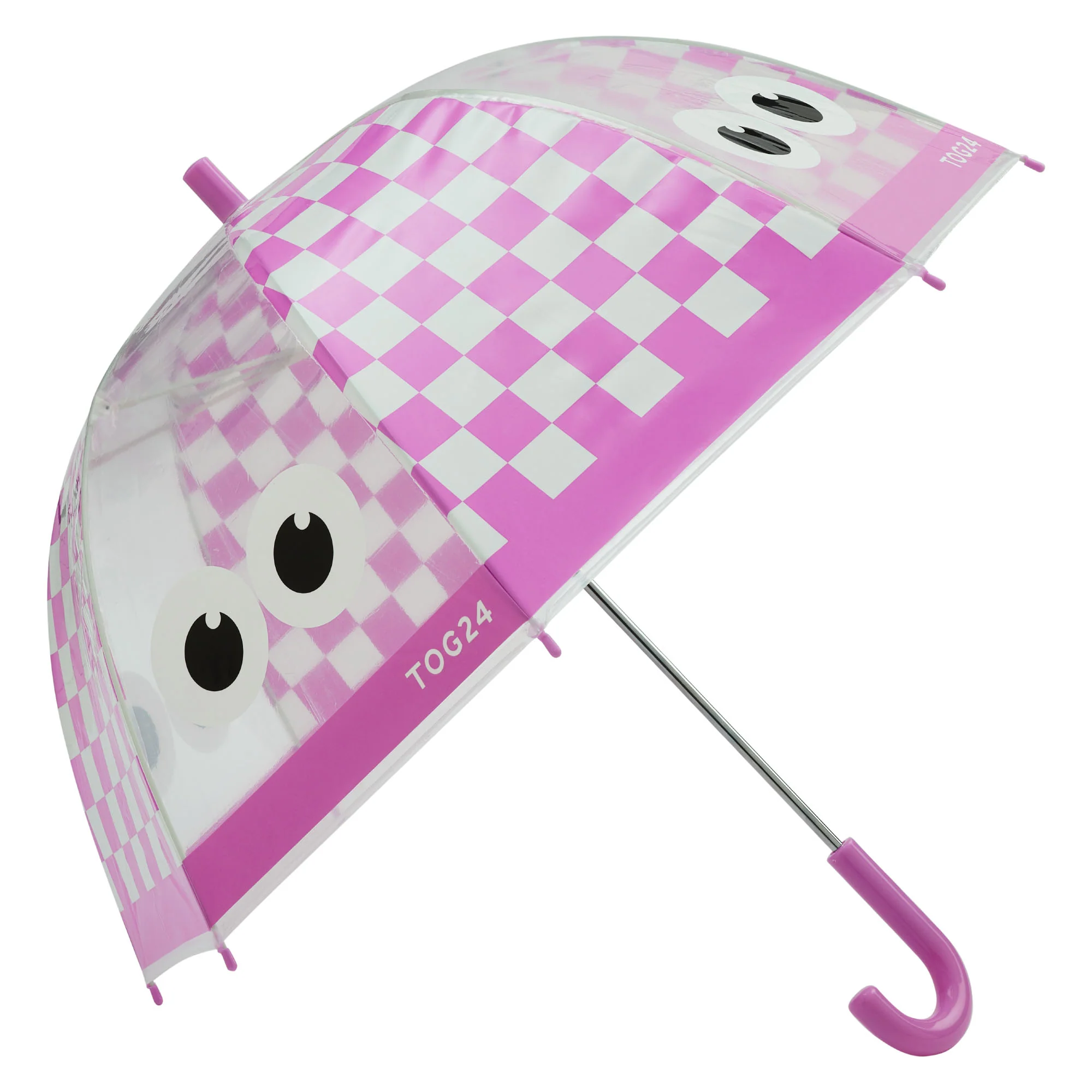 Romney Kids Shaun the Sheep Umbrella - Pink White Checkerboard - Image 5