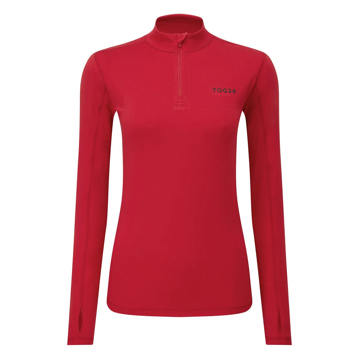 Snowdon Womens Thermal Base Layer Quarter Zip - Rouge Red - Image 3