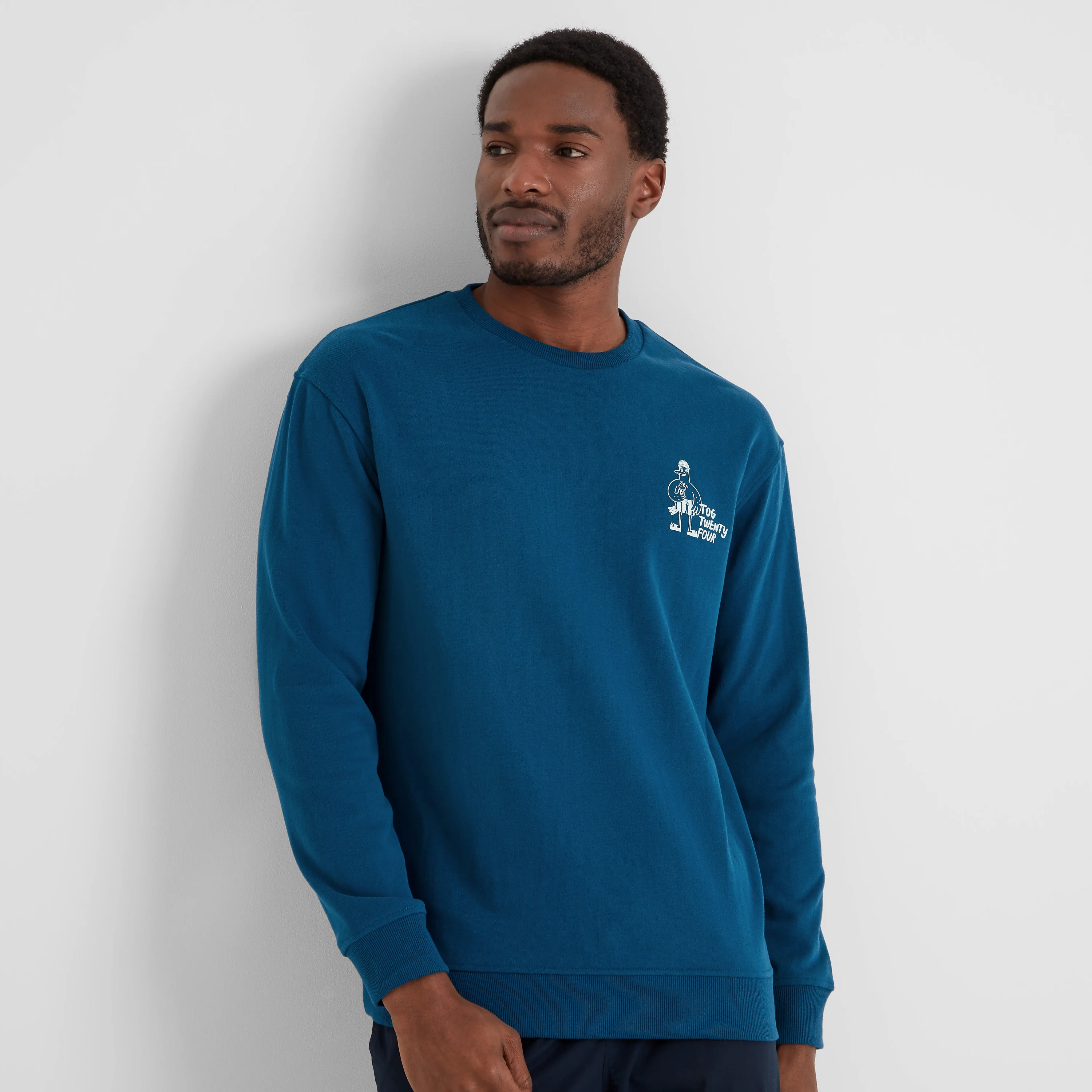 Sunnie Mens Supersoft Hattie Clark Sweatshirt - Deep Sea Blue - Image 3