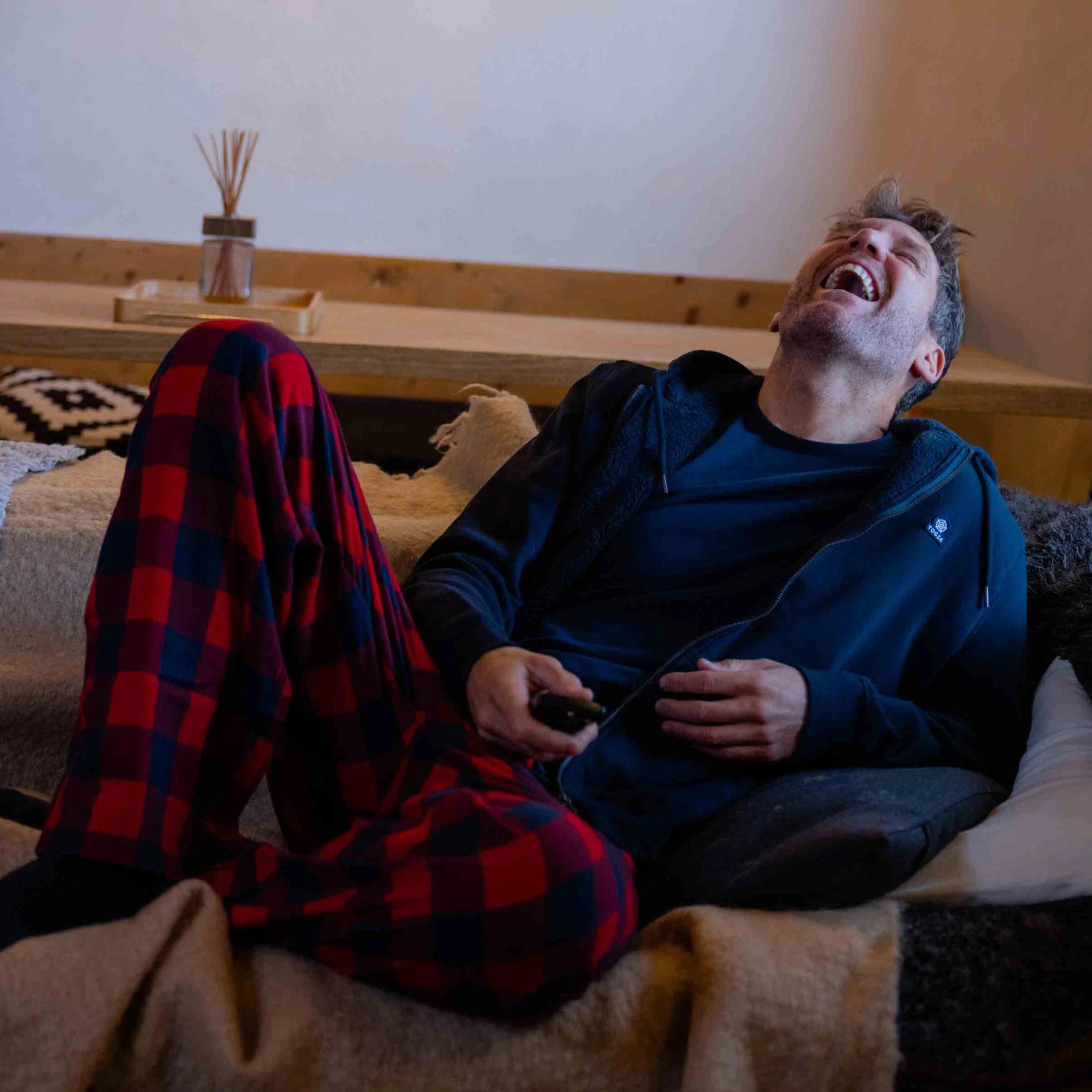 Timble Mens Sherpa Fleece Lined Hoody - Dark Indigo - Image 10