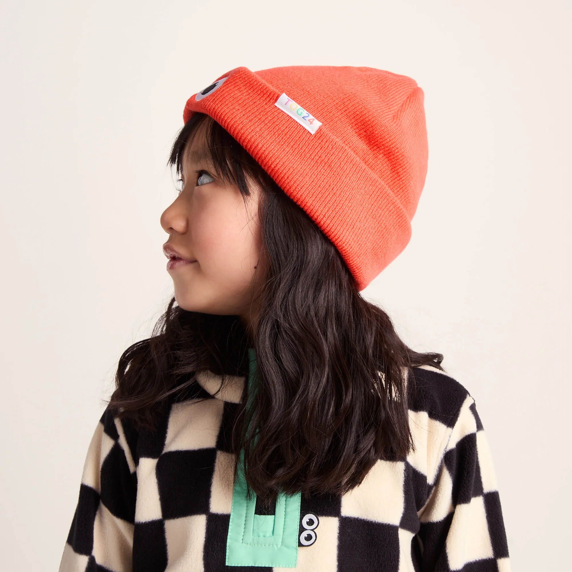 Uda Kids Shaun the Sheep Knit Hat - Satsuma Orange - Image 3